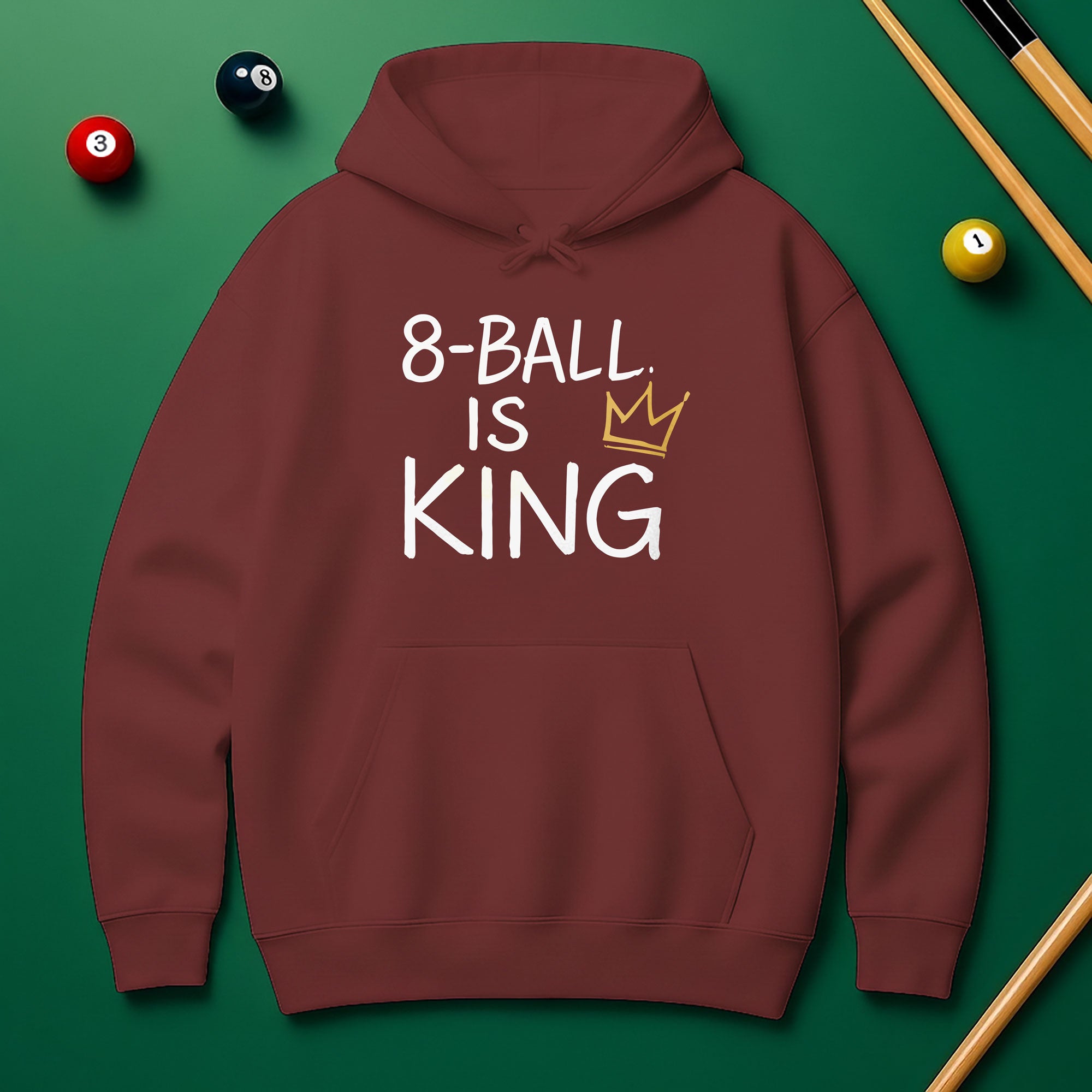 8 Ball Is King Hoodie – Rule the Game in Style
