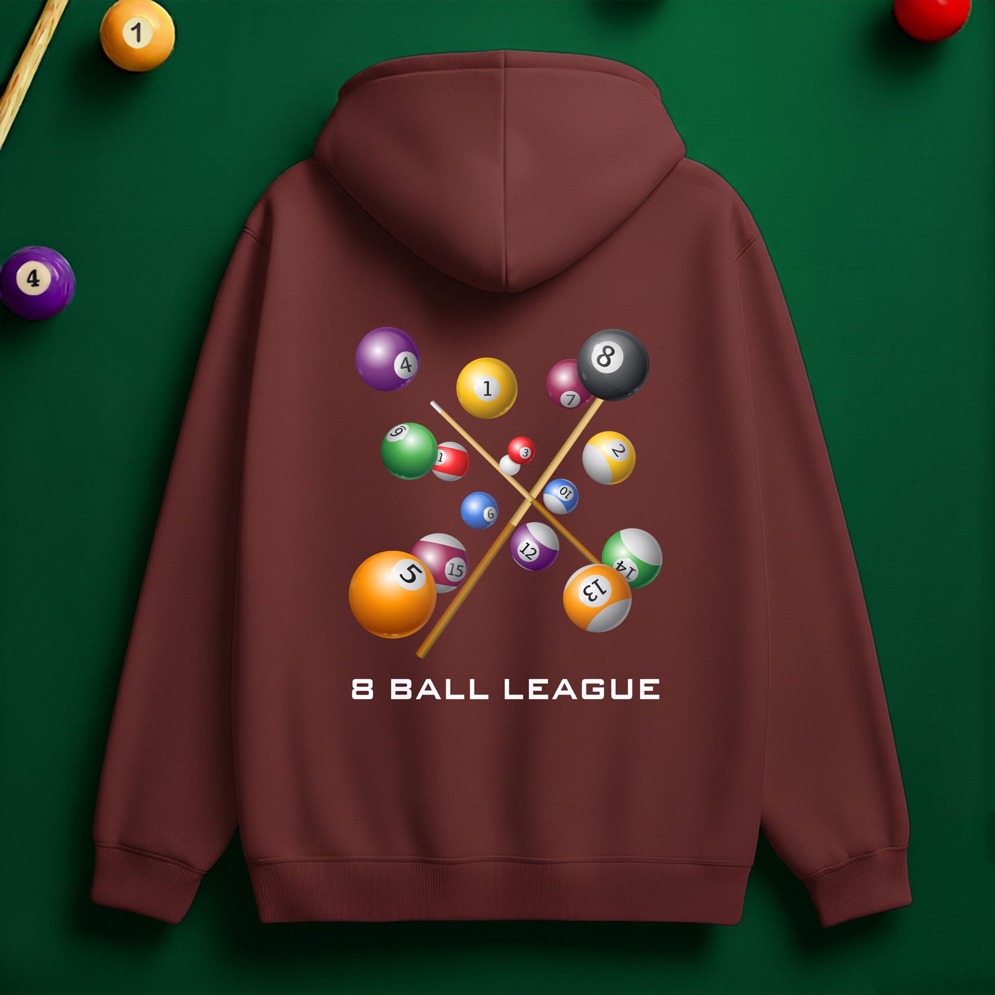 8 Ball League Hoodie – Play Hard, Win Big