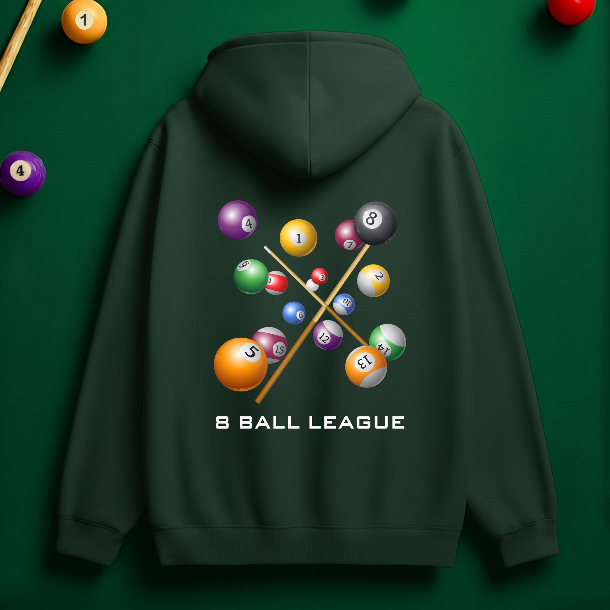8 Ball League Hoodie – Play Hard, Win Big