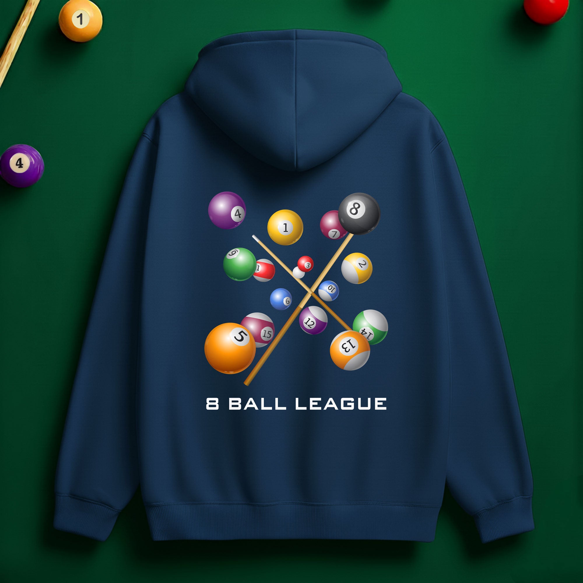 8 Ball League Hoodie – Play Hard, Win Big