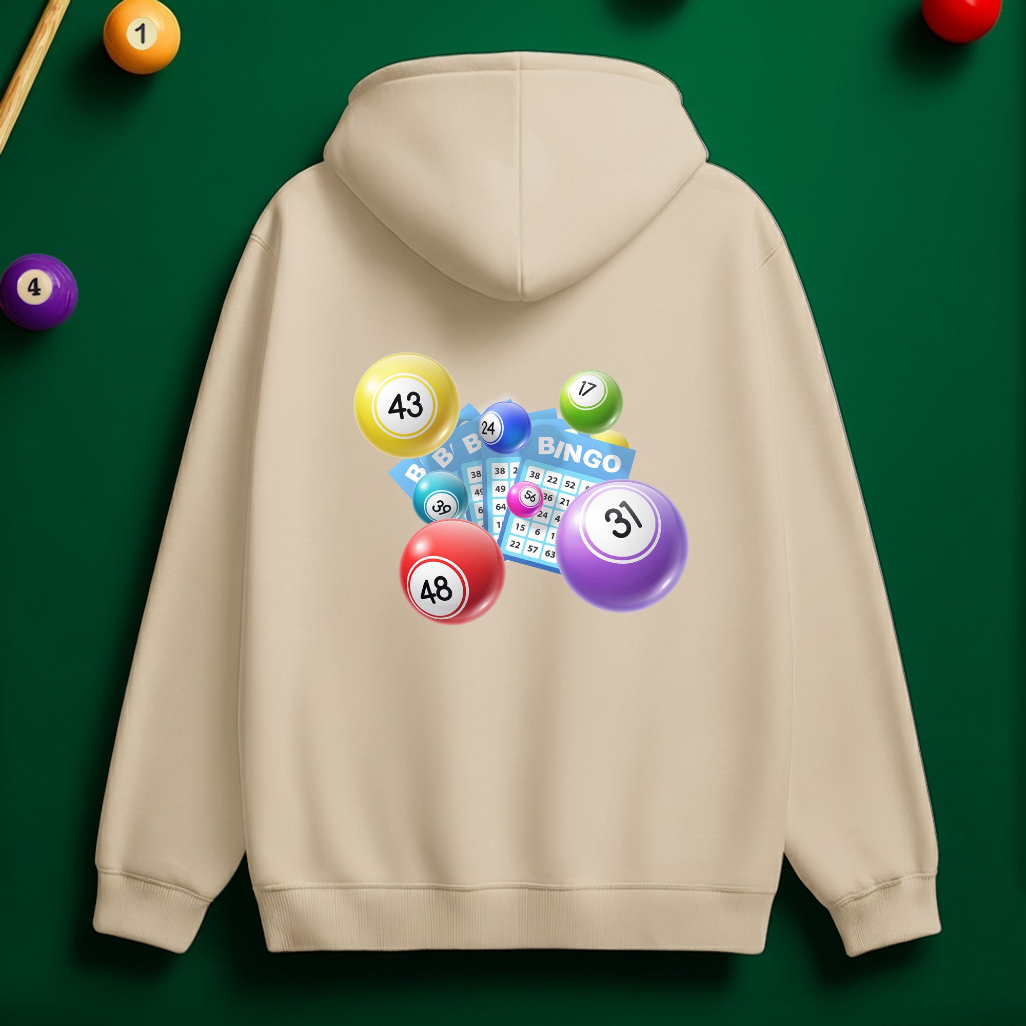 Billiard Bingo Hoodie – Fun Style for Pool Lovers