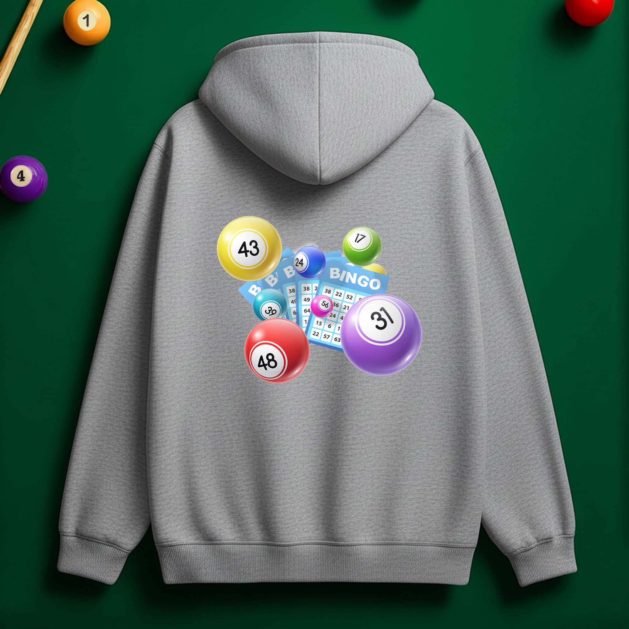 Billiard Bingo Hoodie – Fun Style for Pool Lovers
