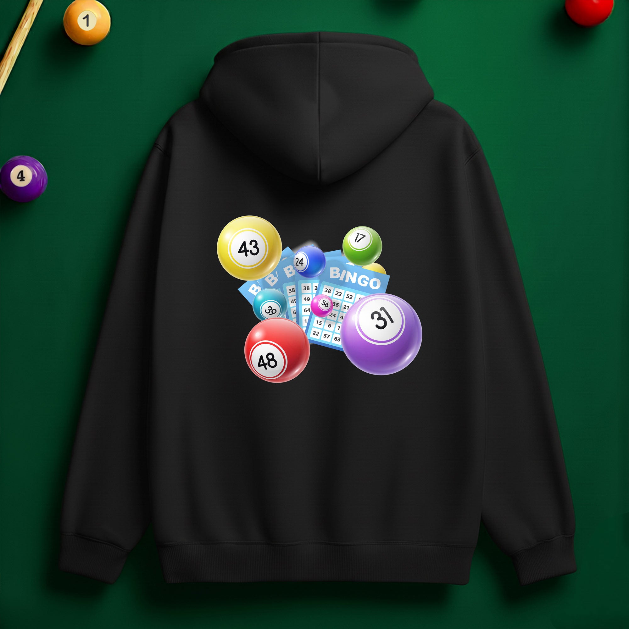 Billiard Bingo Hoodie – Fun Style for Pool Lovers