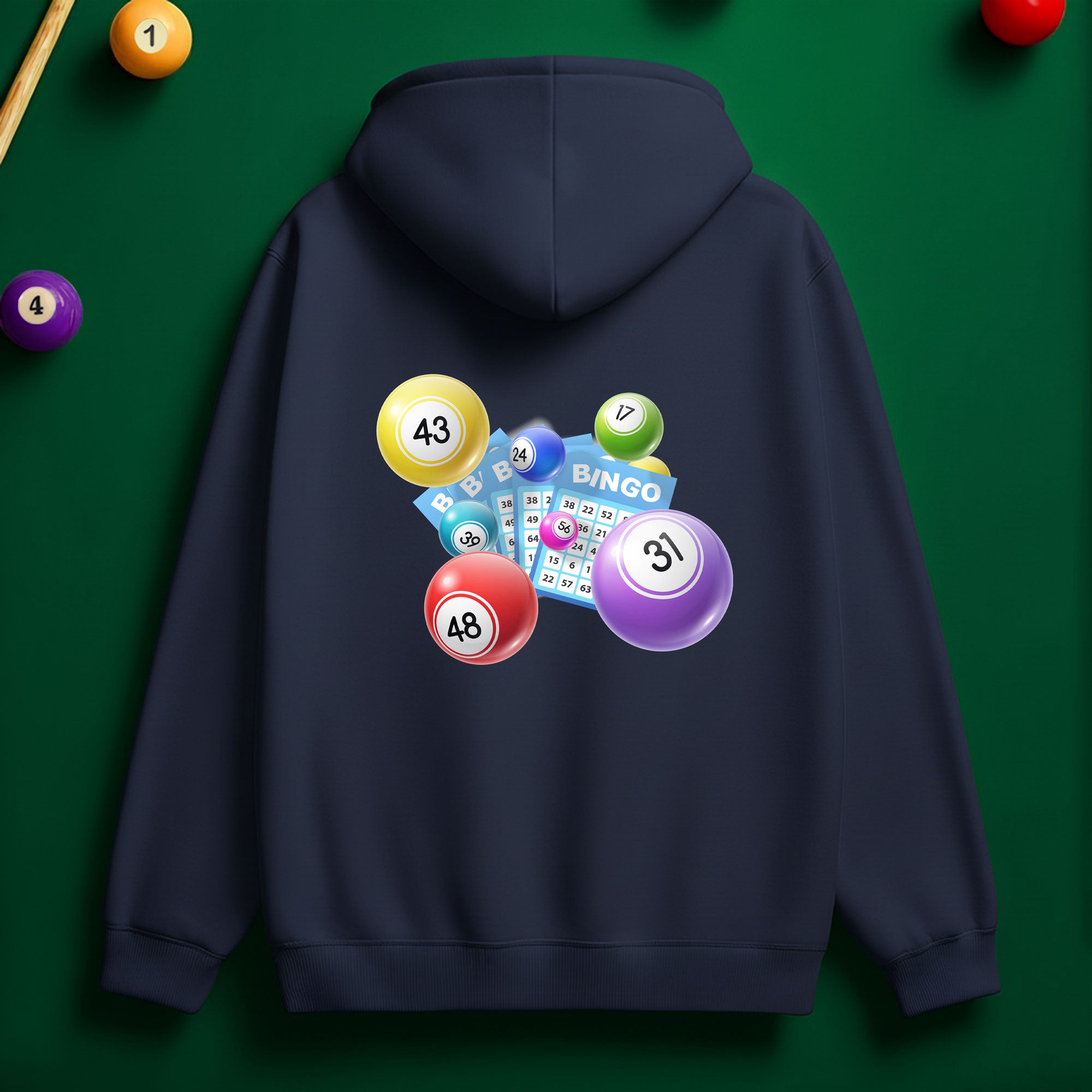 Billiard Bingo Hoodie – Fun Style for Pool Lovers
