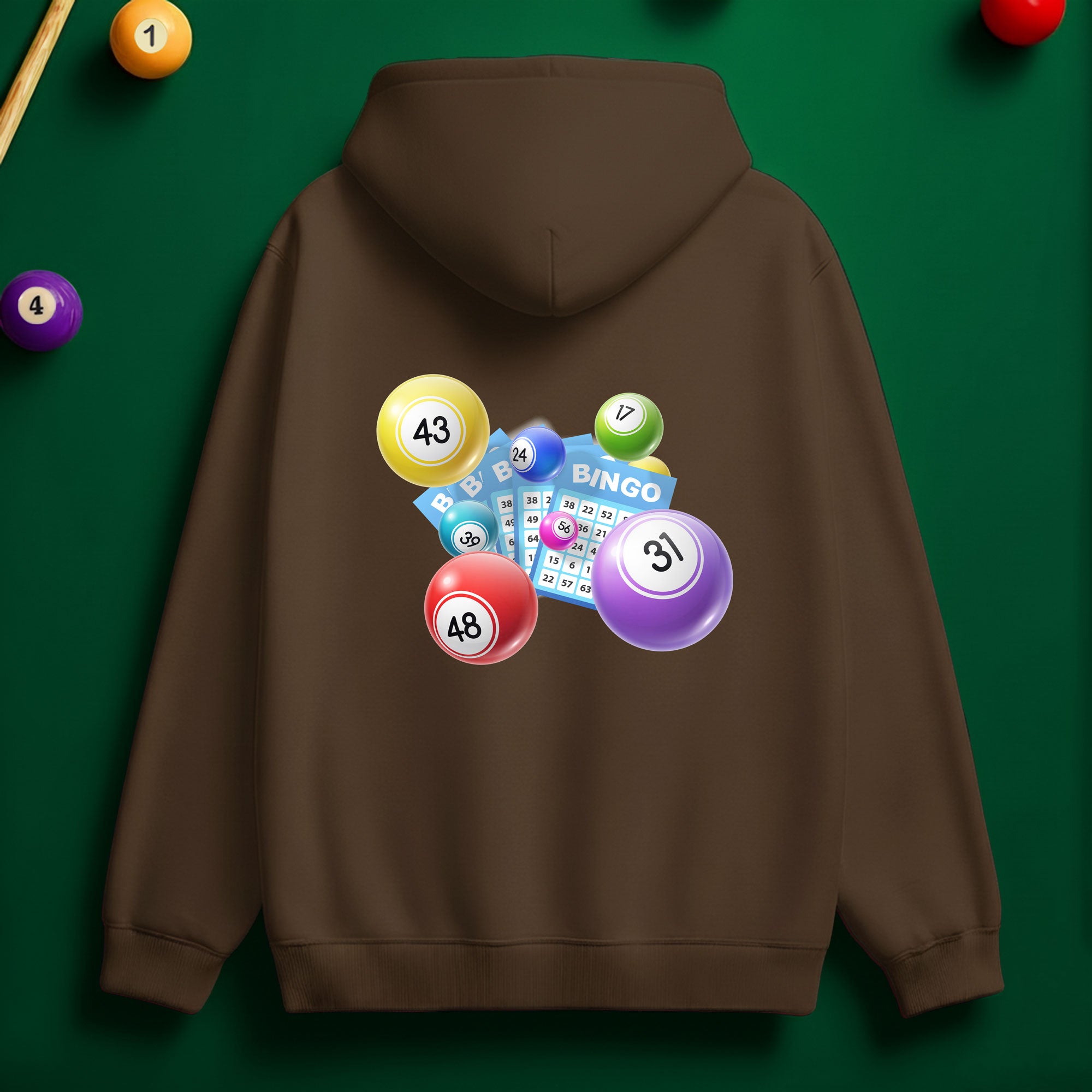 Billiard Bingo Hoodie – Fun Style for Pool Lovers