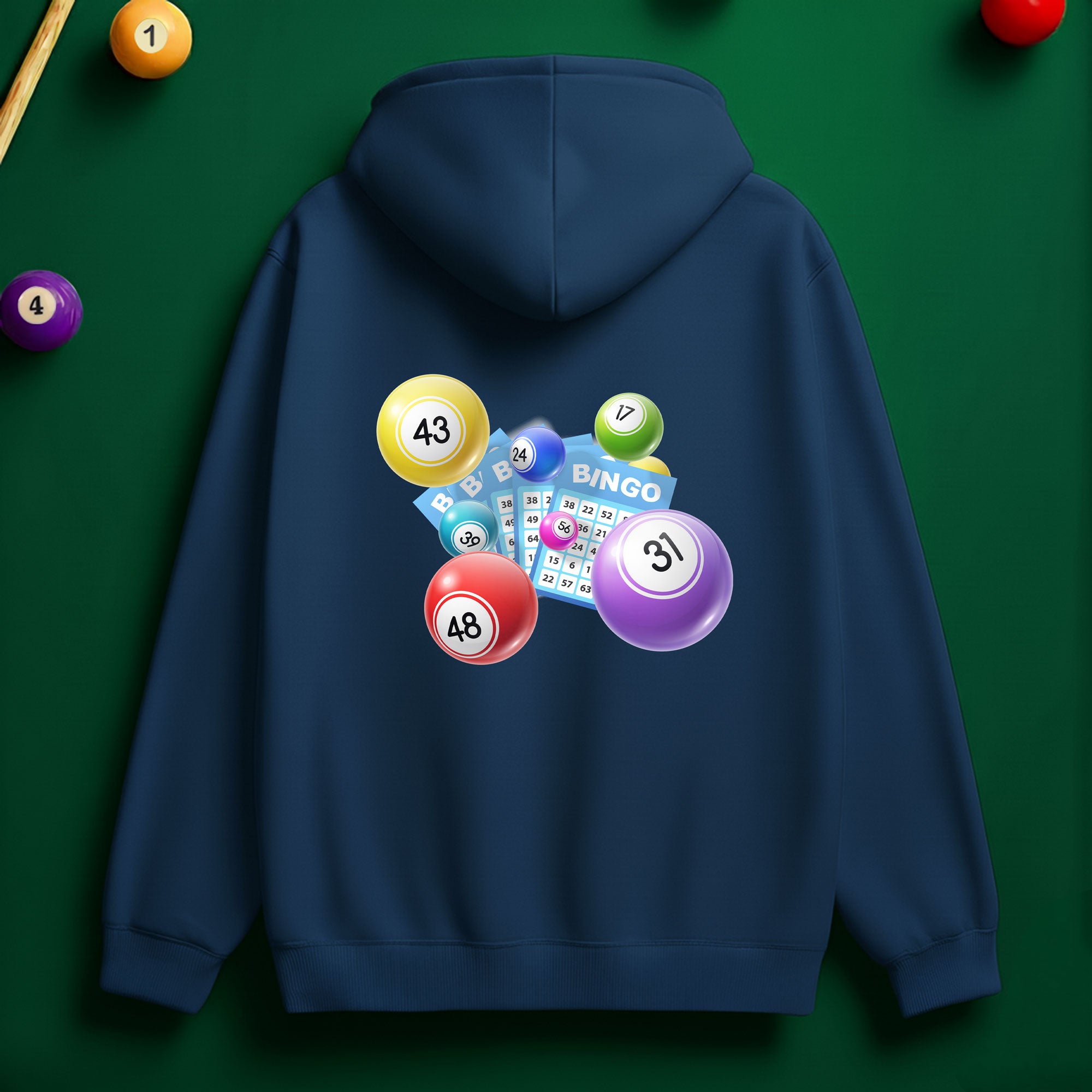 Billiard Bingo Hoodie – Fun Style for Pool Lovers