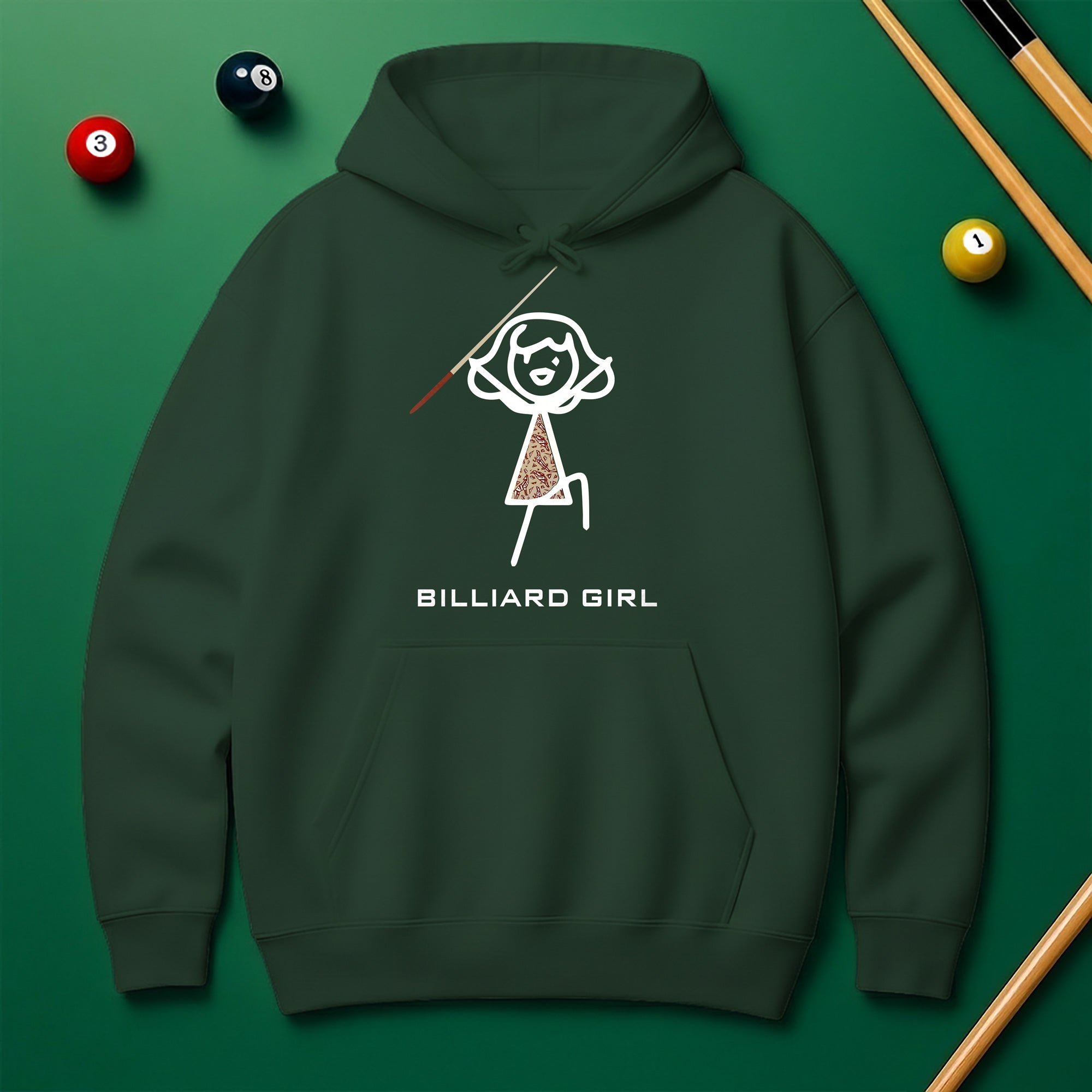 Billiard Girl Hoodie – Stylish Pool Lover Sweatshirt