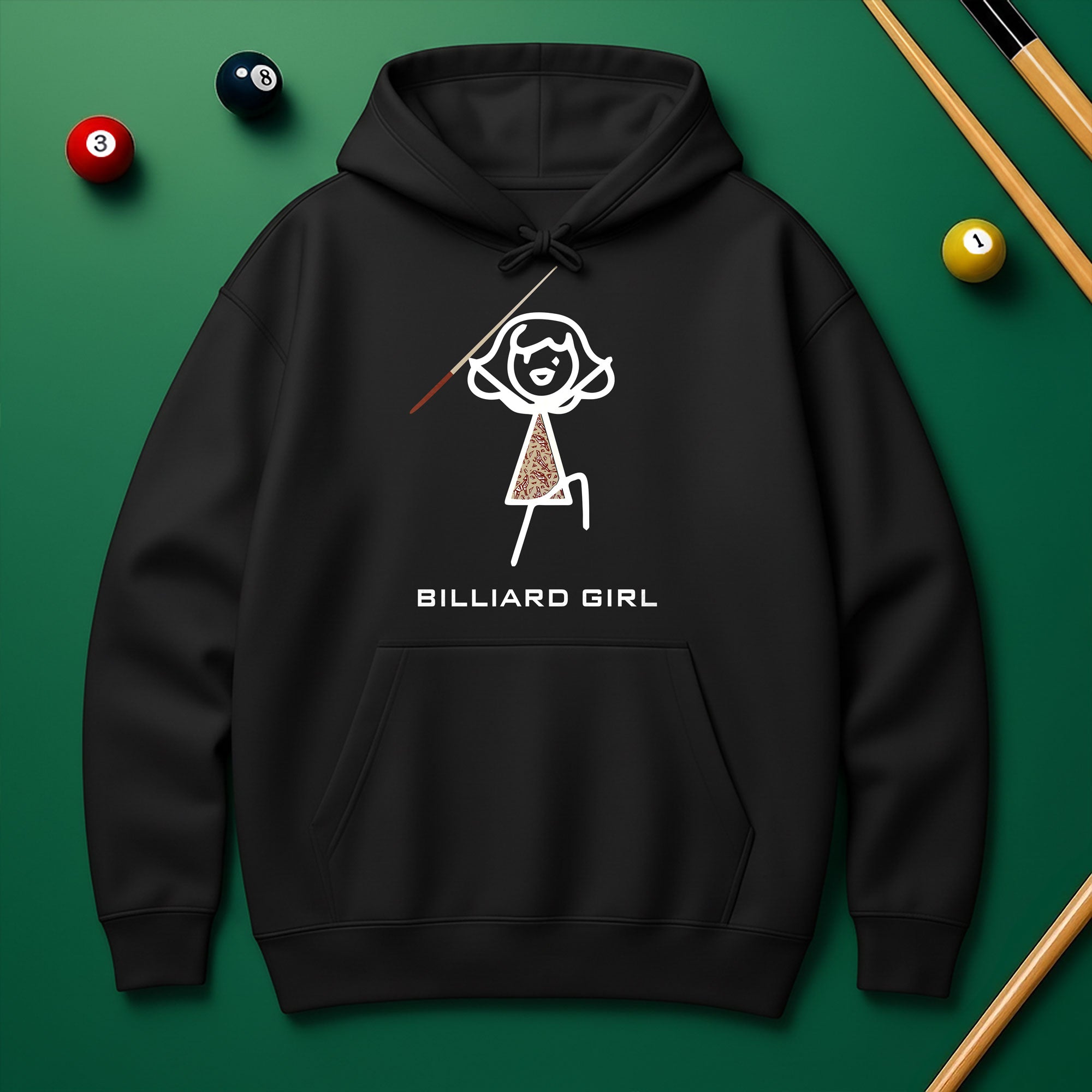 Billiard Girl Hoodie – Stylish Pool Lover Sweatshirt