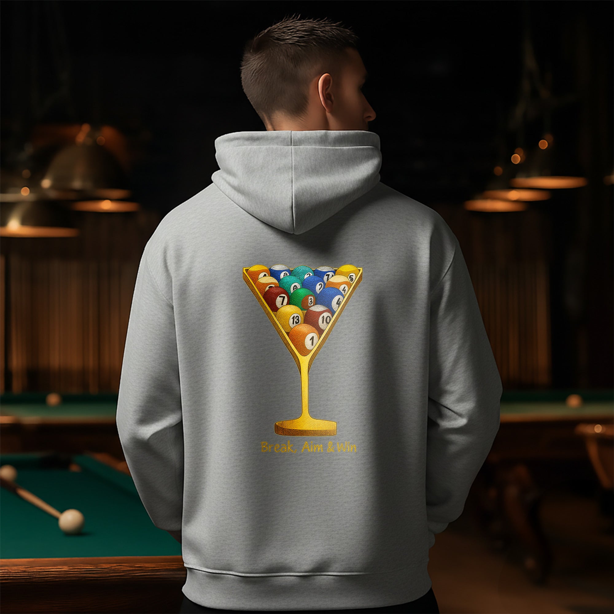 Break Aim & Win Billiards Hoodie