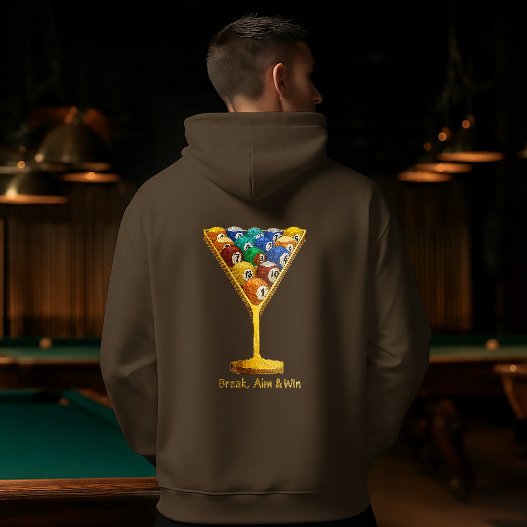 Break Aim & Win Billiards Hoodie