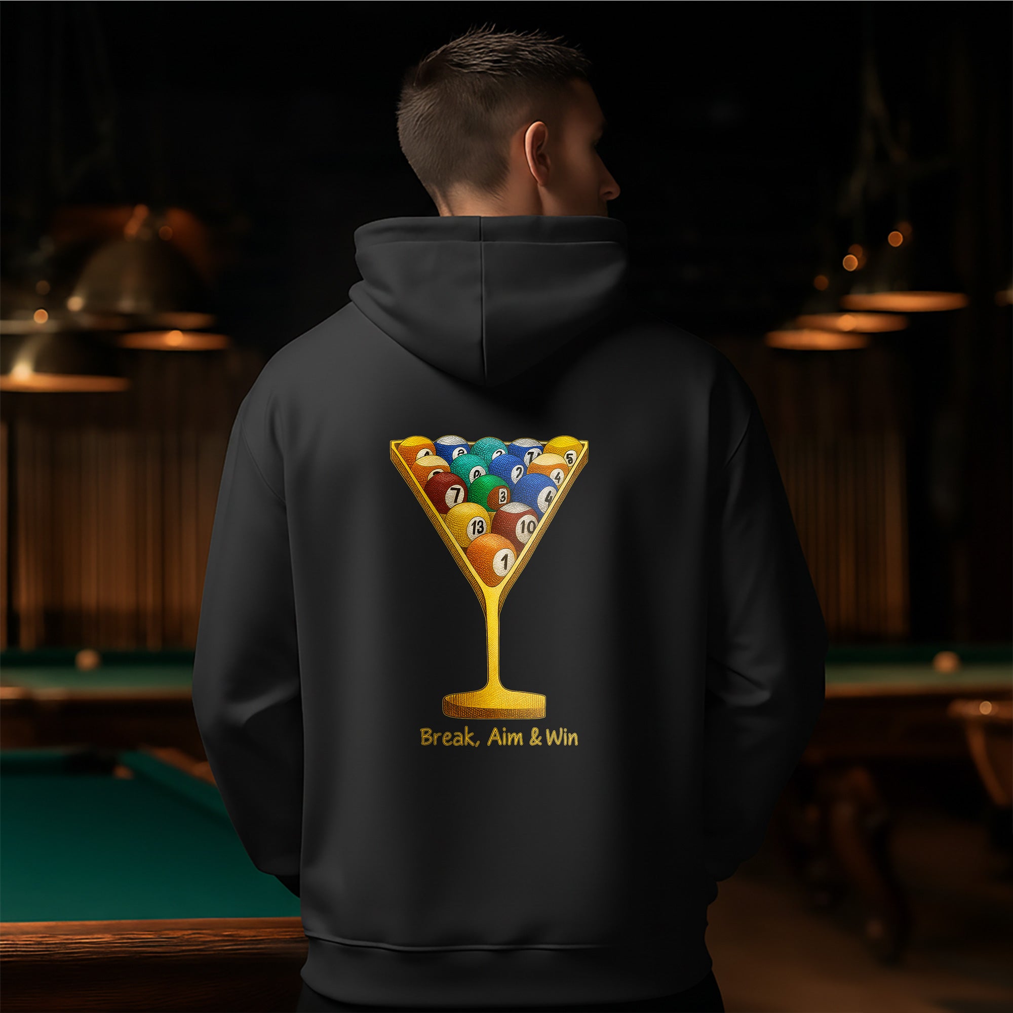 Break Aim & Win Billiards Hoodie