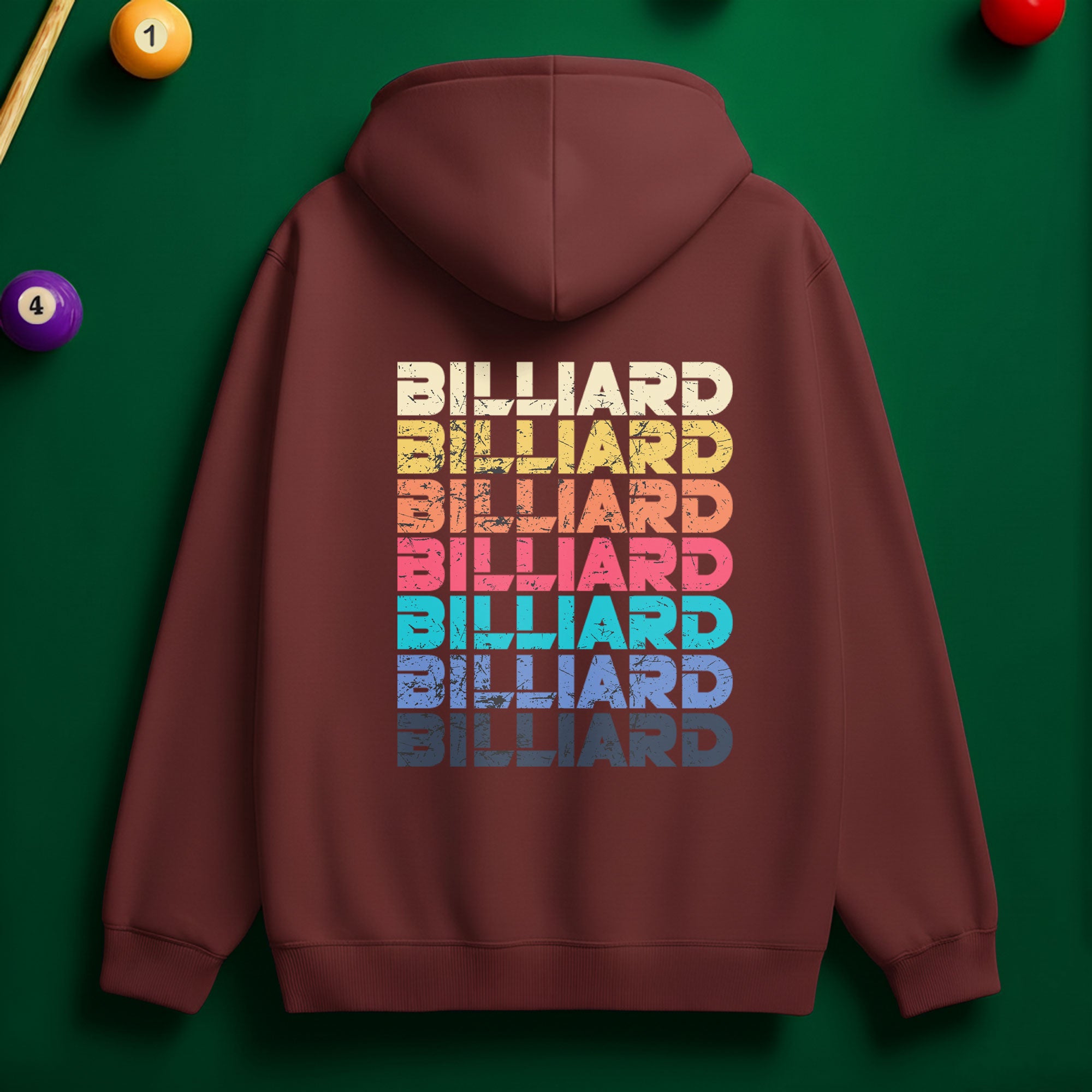 Colorful Billiard Hoodie – Vibrant Style for Pool Lovers