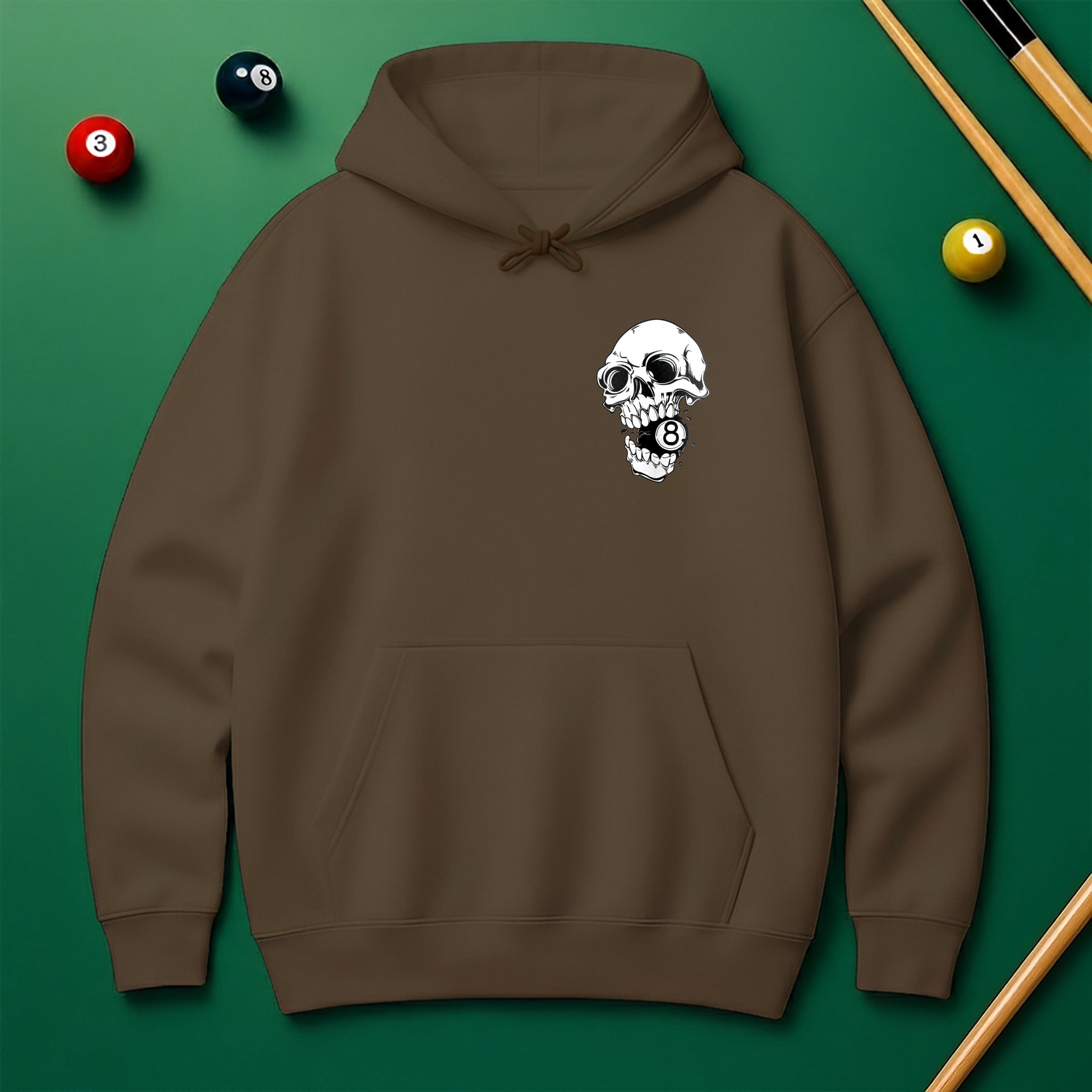 Custom Team Name Skull Billiards Hoodie