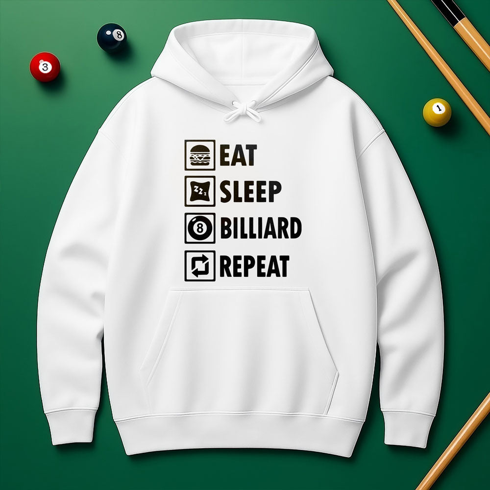 “Eat Sleep Billiard Repeat” Hoodie