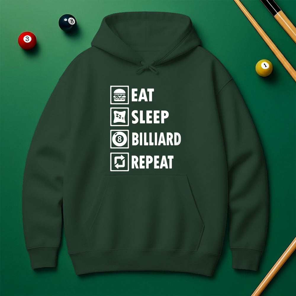 “Eat Sleep Billiard Repeat” Hoodie