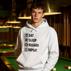 “Eat Sleep Billiard Repeat” Hoodie