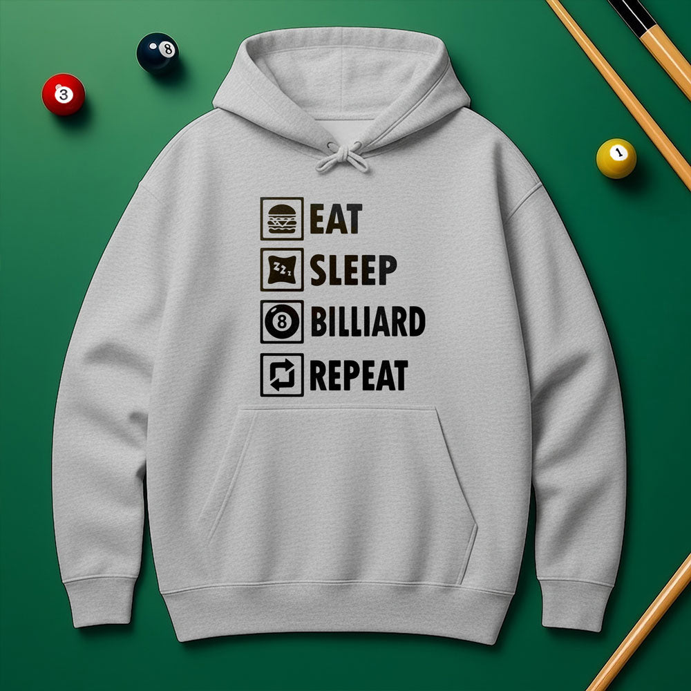 “Eat Sleep Billiard Repeat” Hoodie