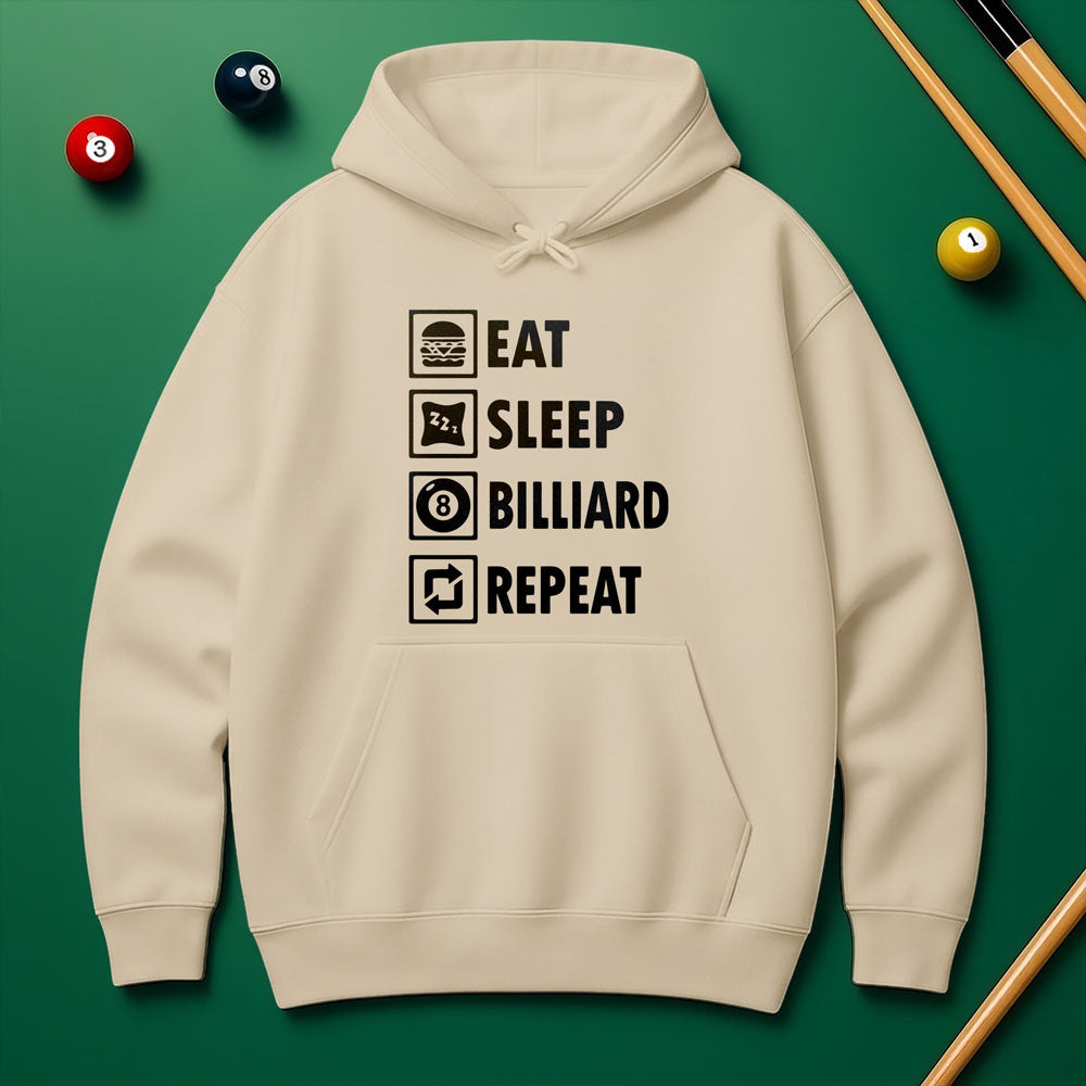“Eat Sleep Billiard Repeat” Hoodie