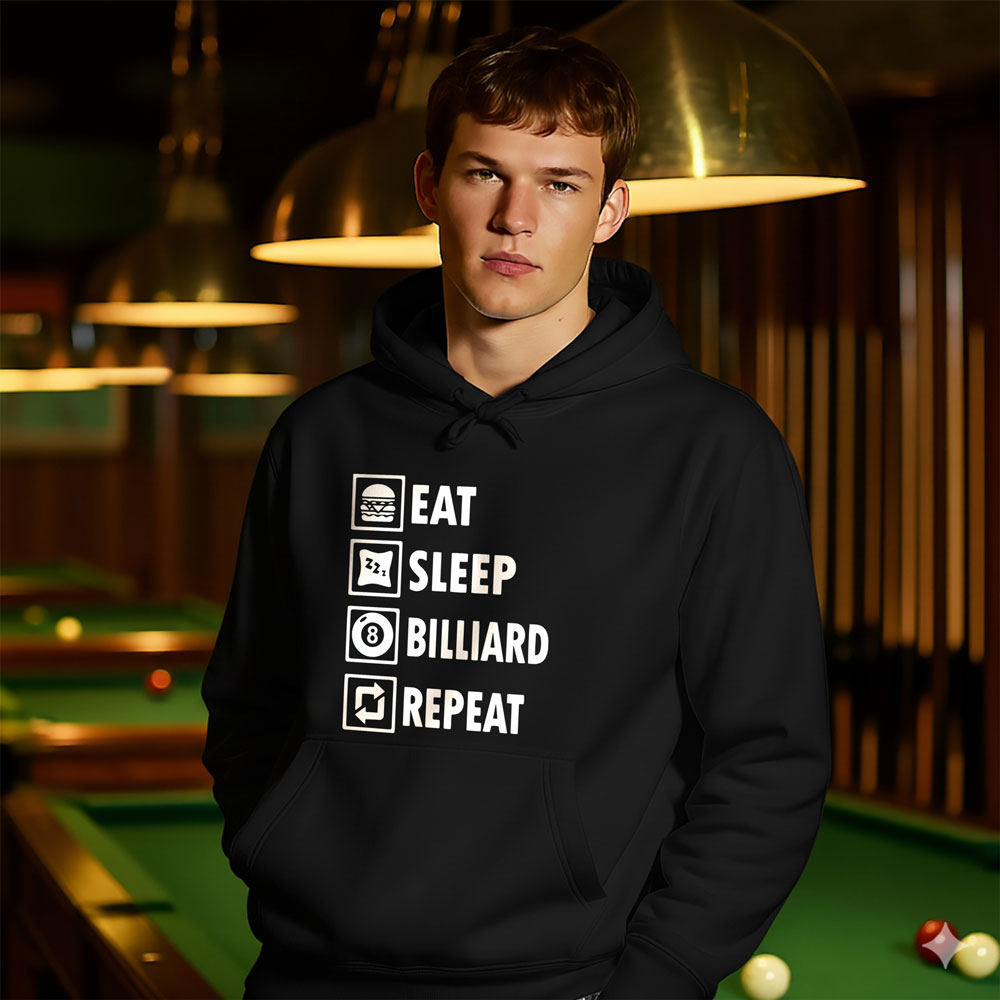 “Eat Sleep Billiard Repeat” Hoodie
