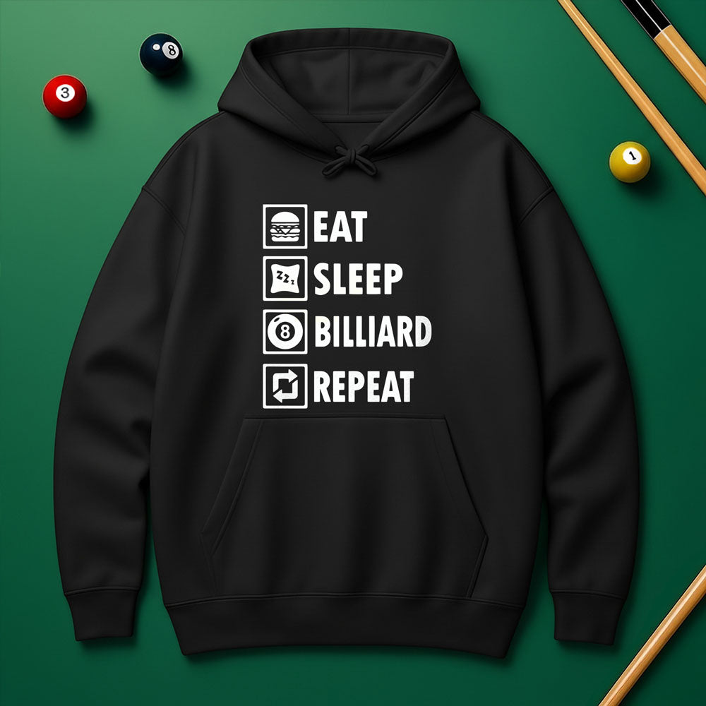 “Eat Sleep Billiard Repeat” Hoodie