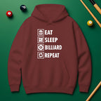 “Eat Sleep Billiard Repeat” Hoodie