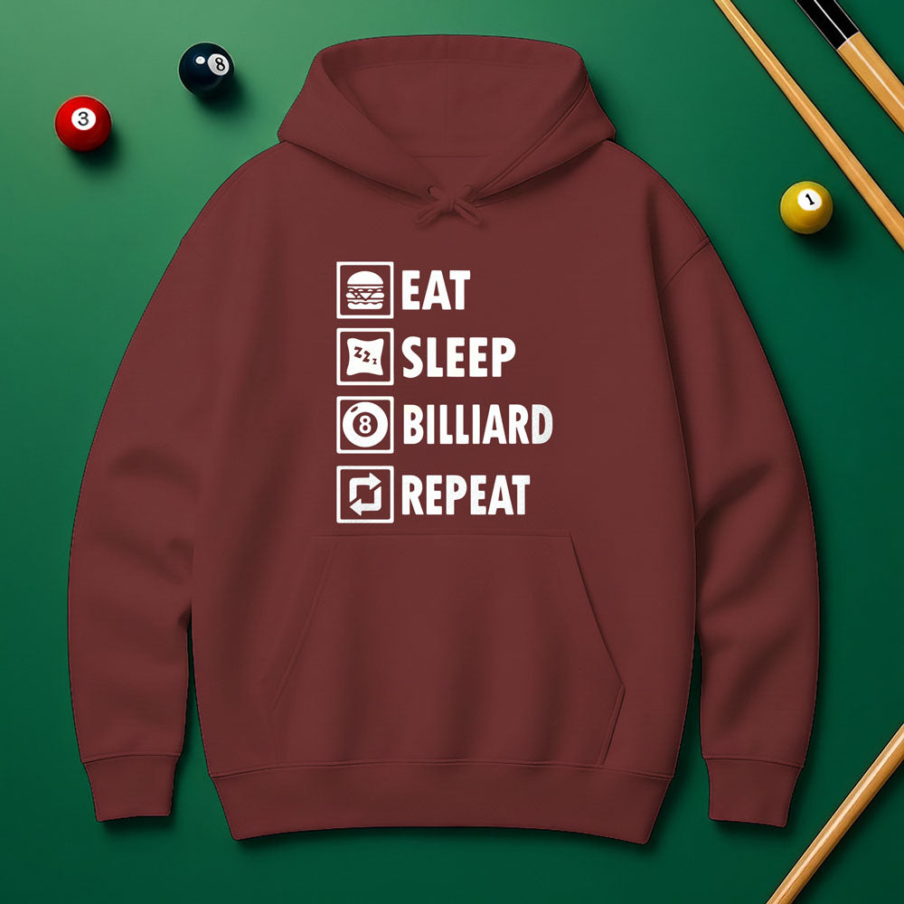 “Eat Sleep Billiard Repeat” Hoodie