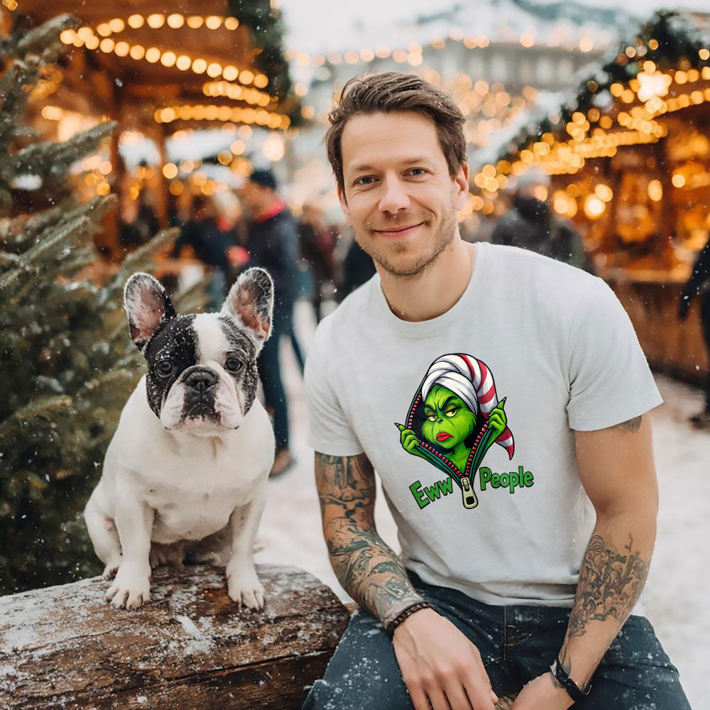 Eww People Christmas Zipper Face Tee