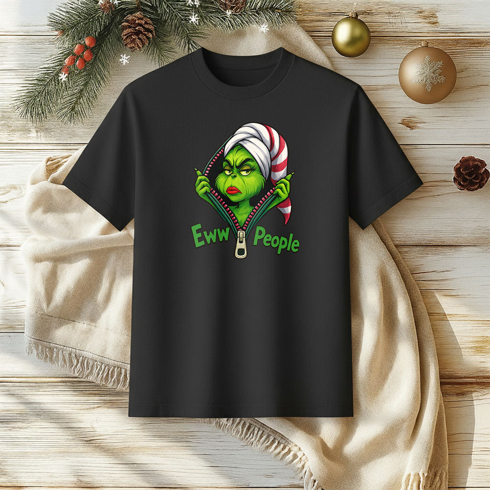Eww People Christmas Zipper Face Tee