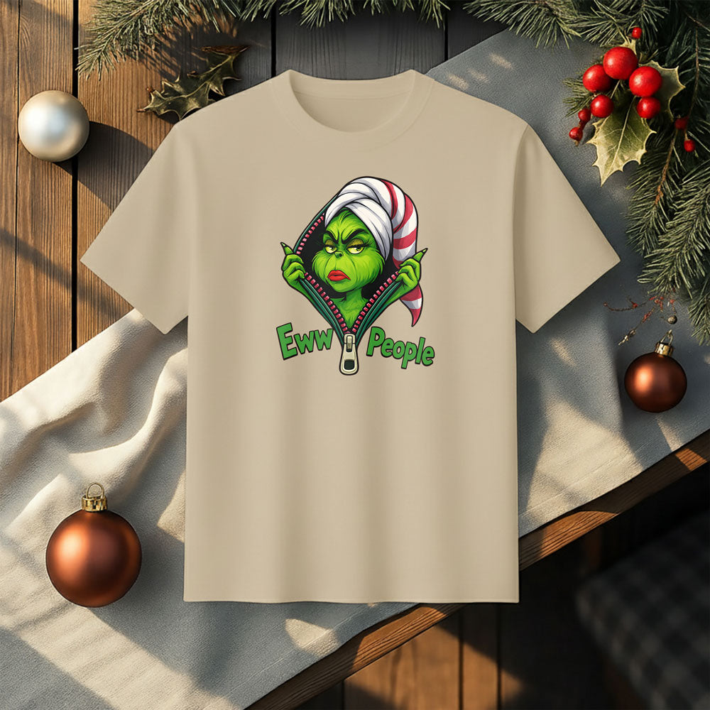 Eww People Christmas Zipper Face Tee