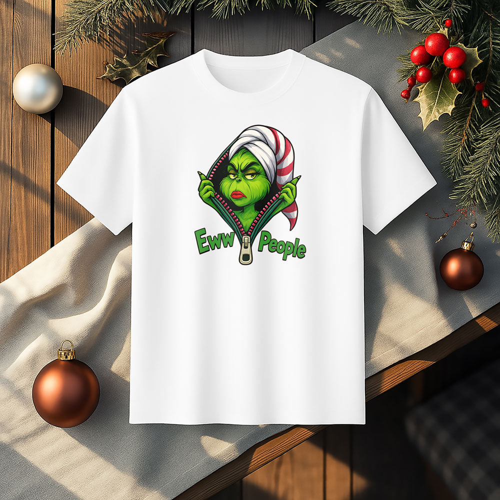 Eww People Christmas Zipper Face Tee