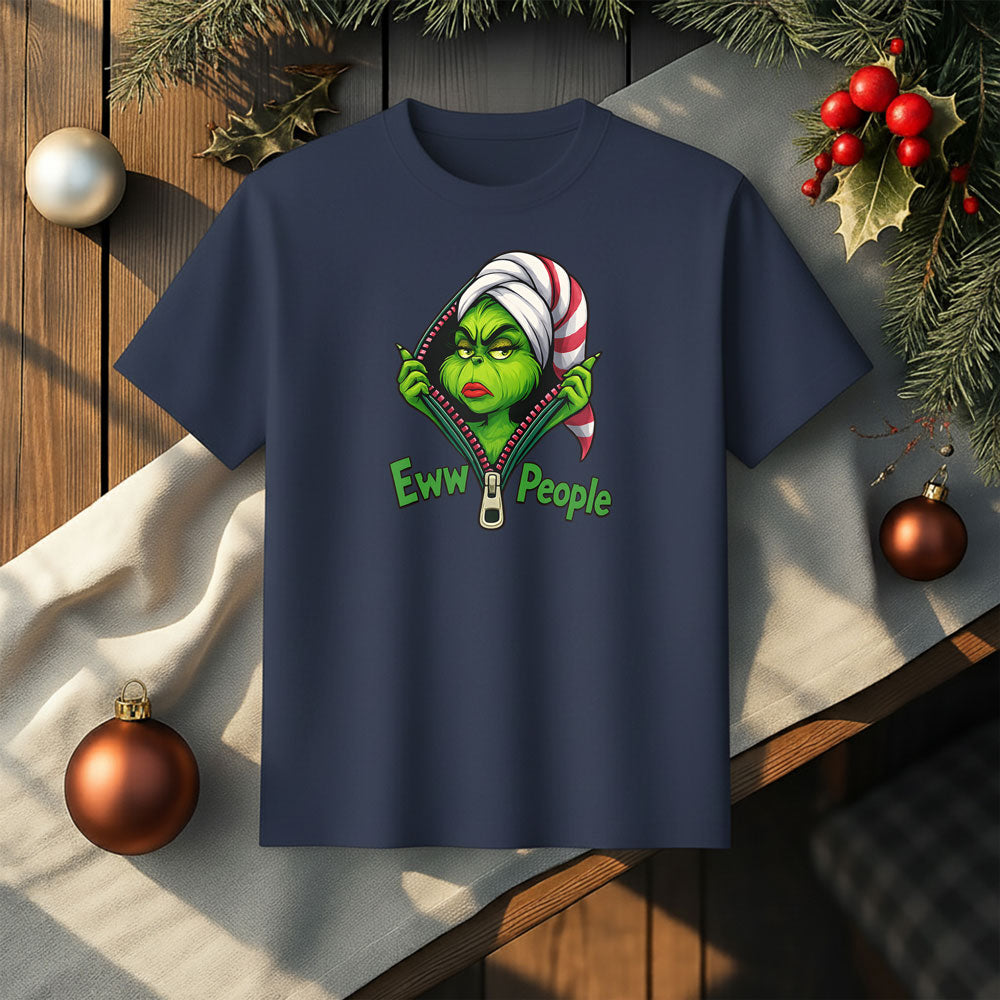 Eww People Christmas Zipper Face Tee