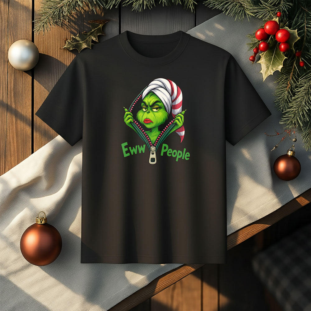 Eww People Christmas Zipper Face Tee