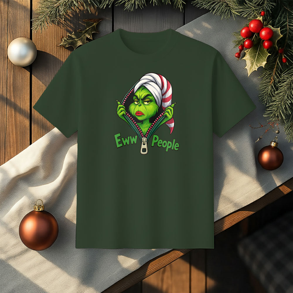 Eww People Christmas Zipper Face Tee