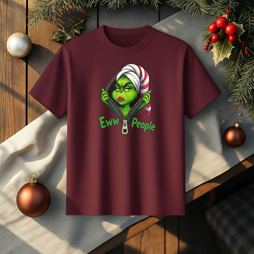 Eww People Christmas Zipper Face Tee
