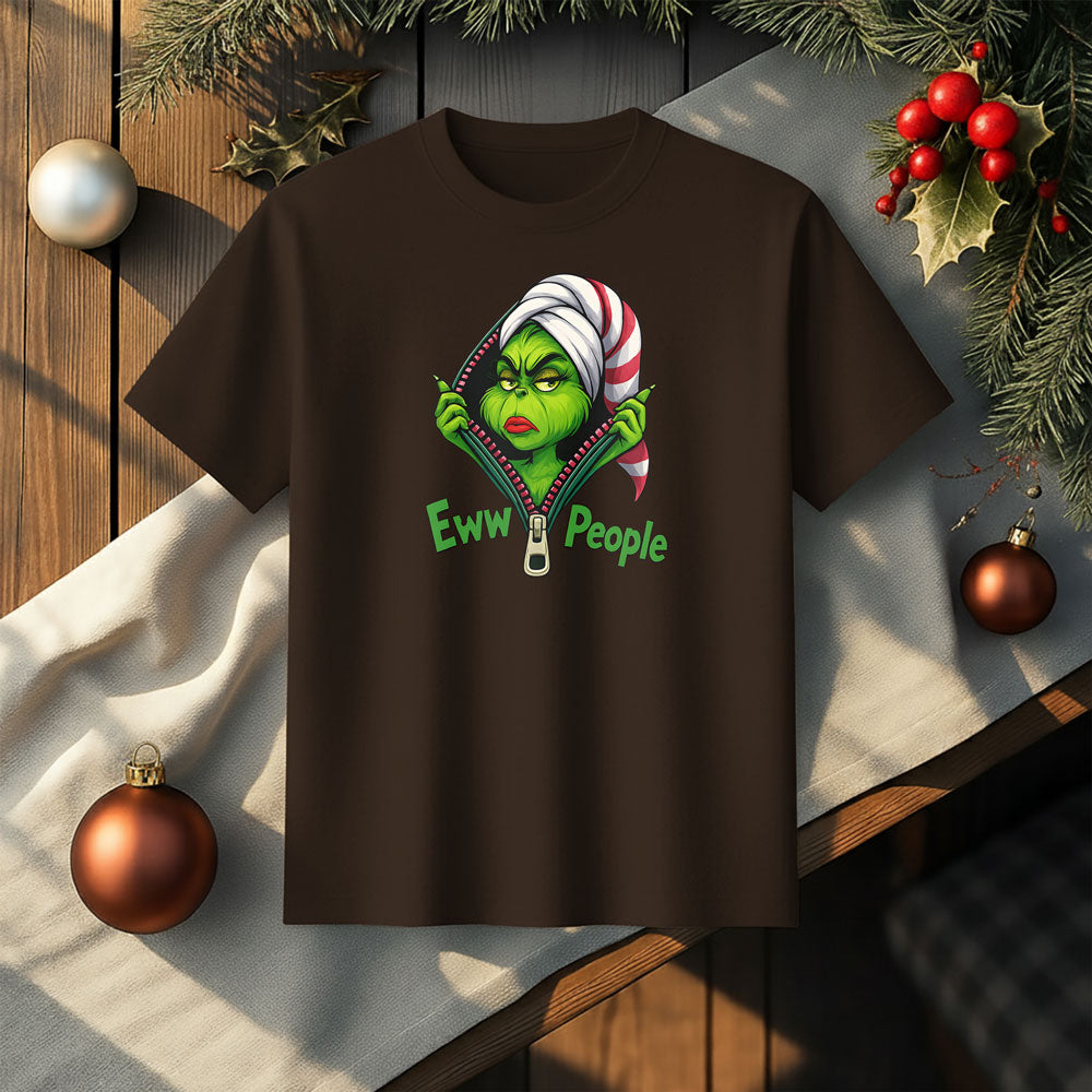 Eww People Christmas Zipper Face Tee