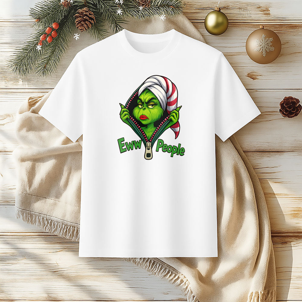 Eww People Christmas Zipper Face Tee