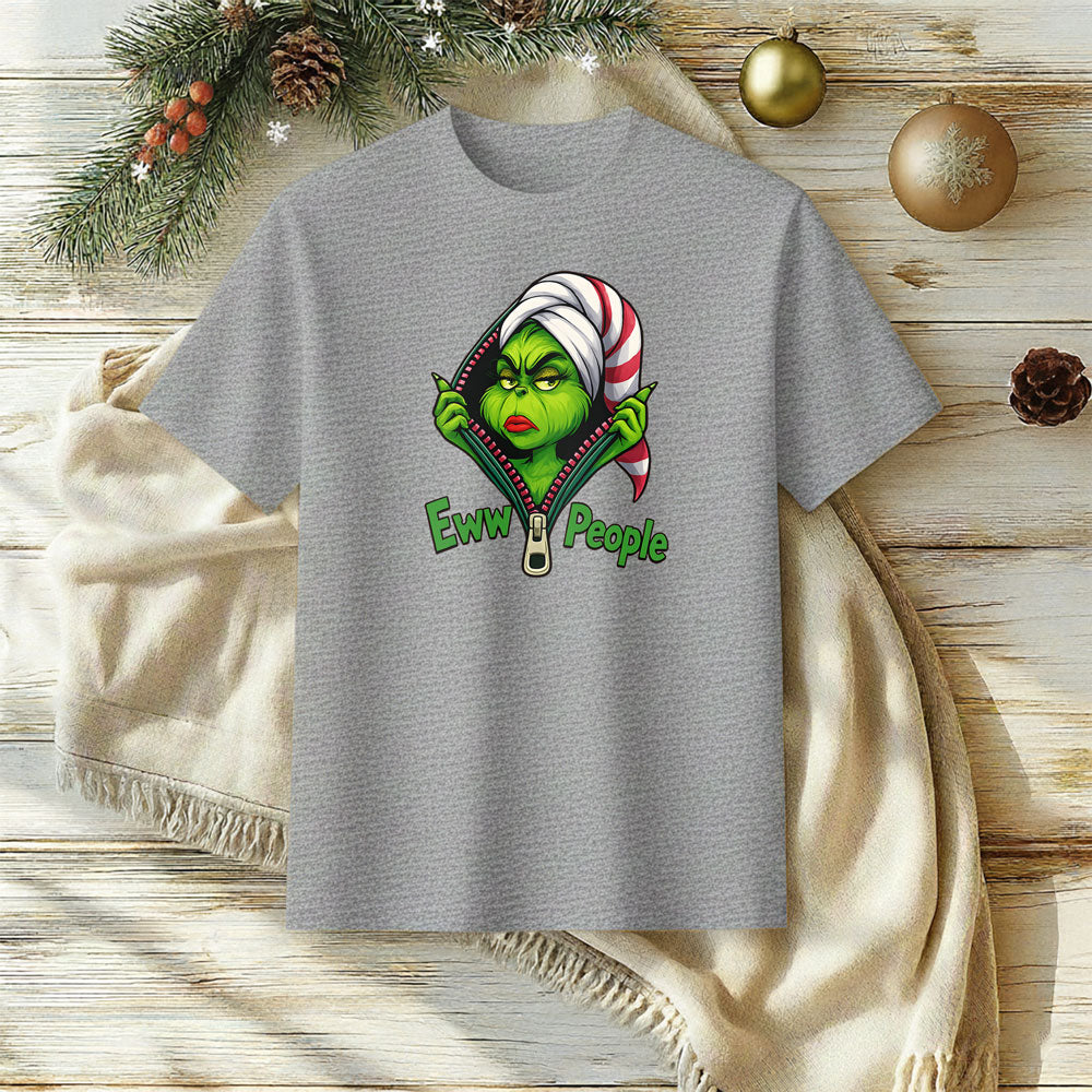 Eww People Christmas Zipper Face Tee