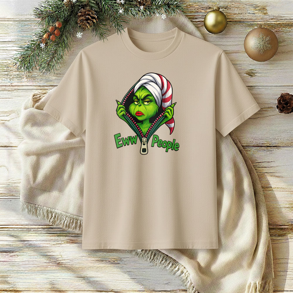 Eww People Christmas Zipper Face Tee
