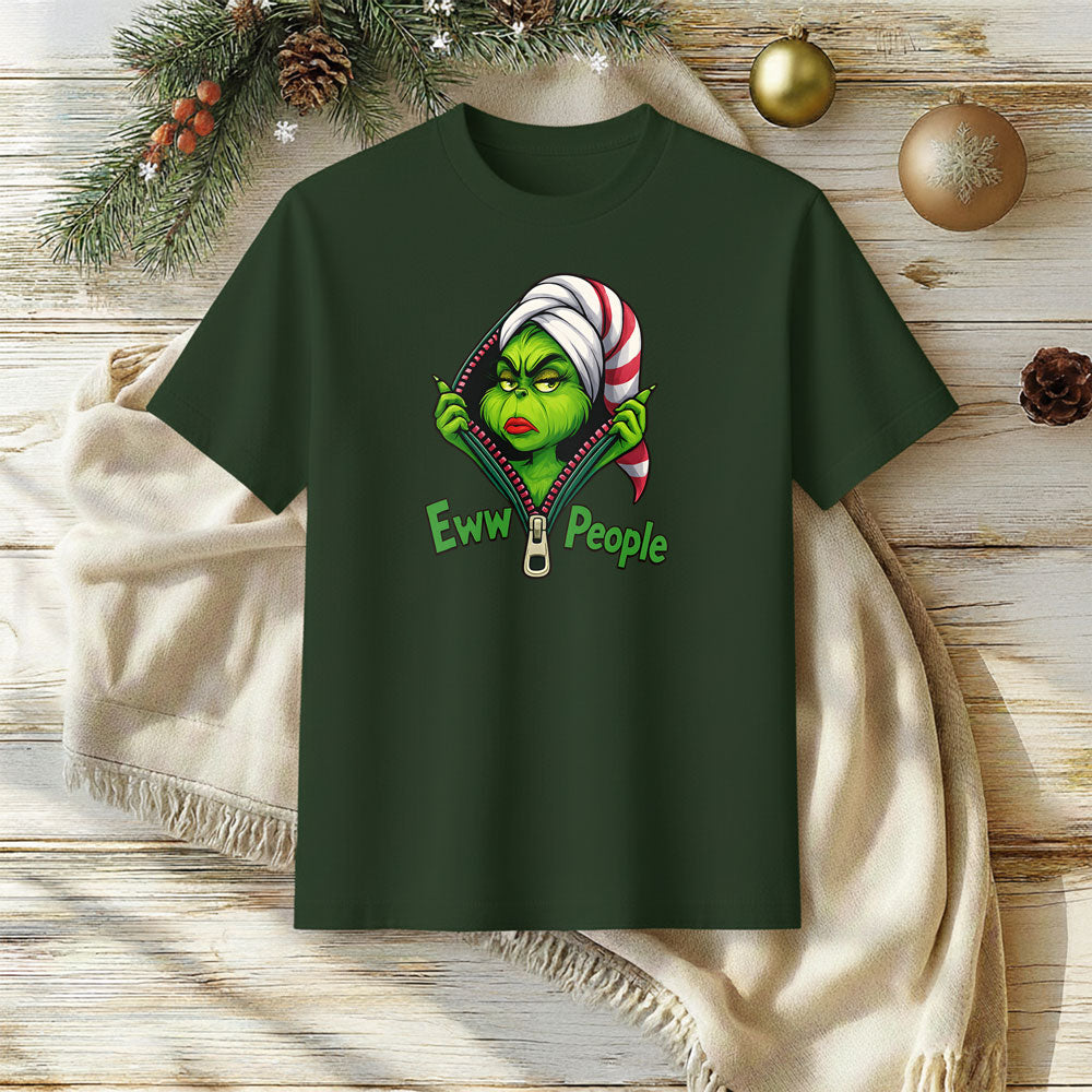 Eww People Christmas Zipper Face Tee