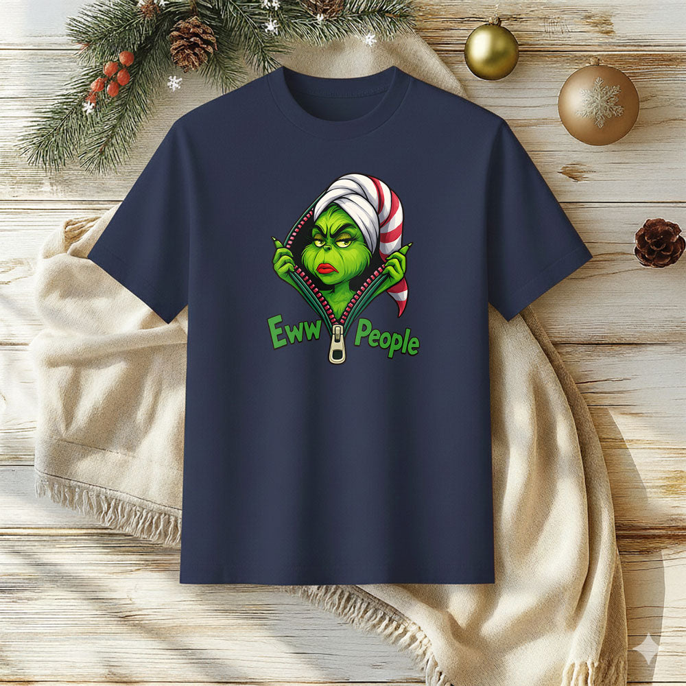 Eww People Christmas Zipper Face Tee