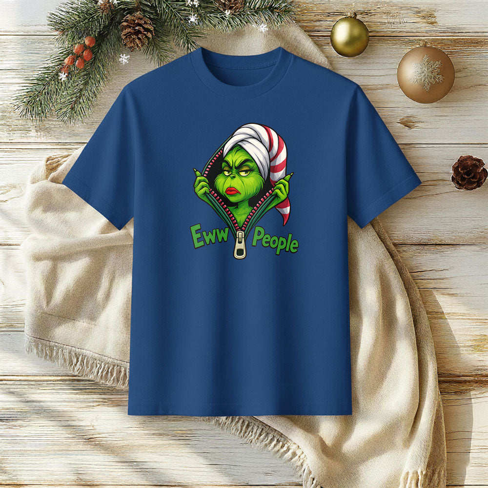 Eww People Christmas Zipper Face Tee