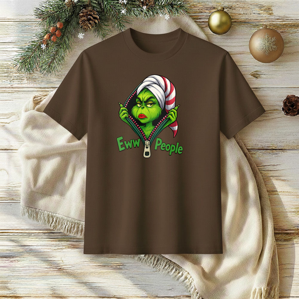 Eww People Christmas Zipper Face Tee