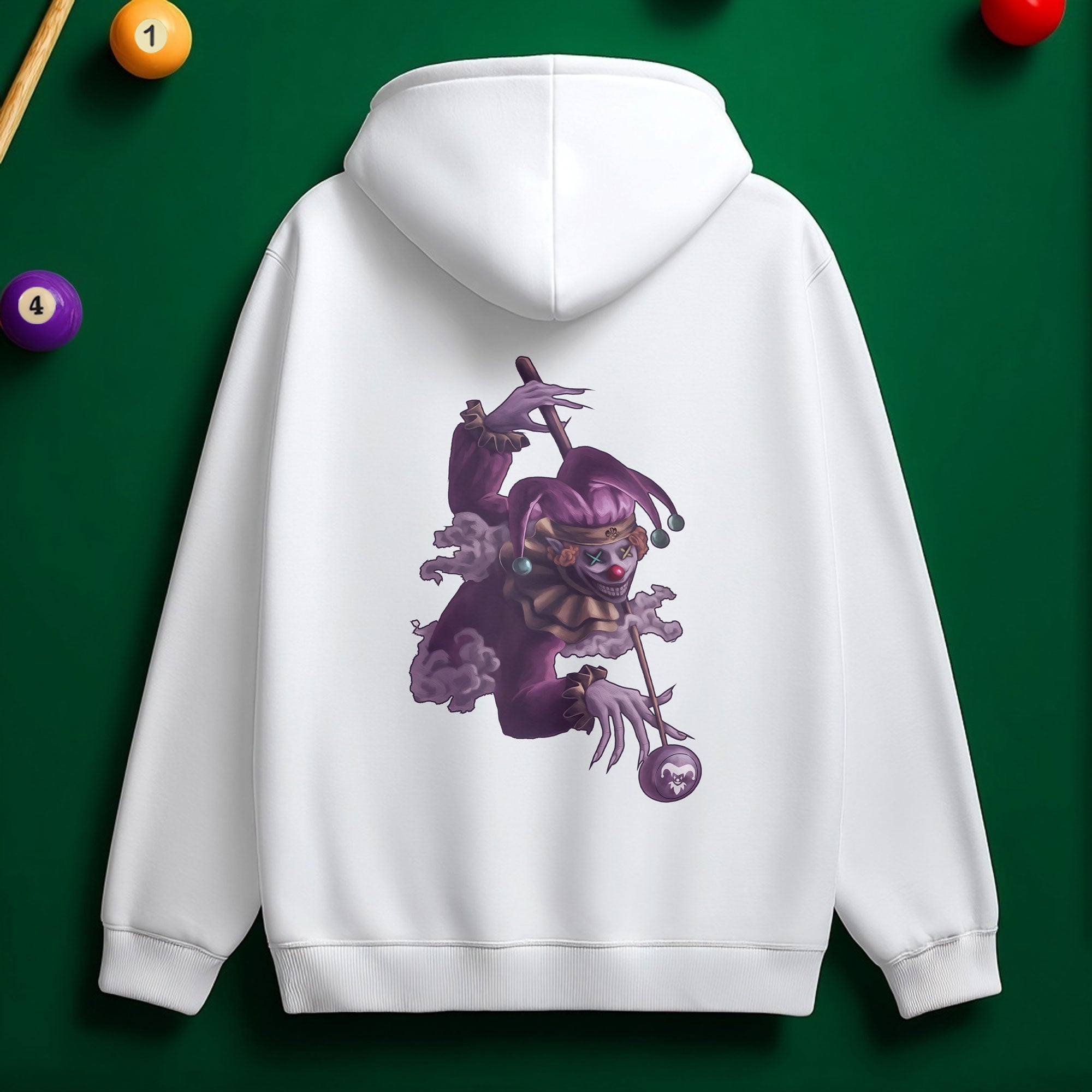 Joker Billiard Hoodie – Play Smart, Look Bold