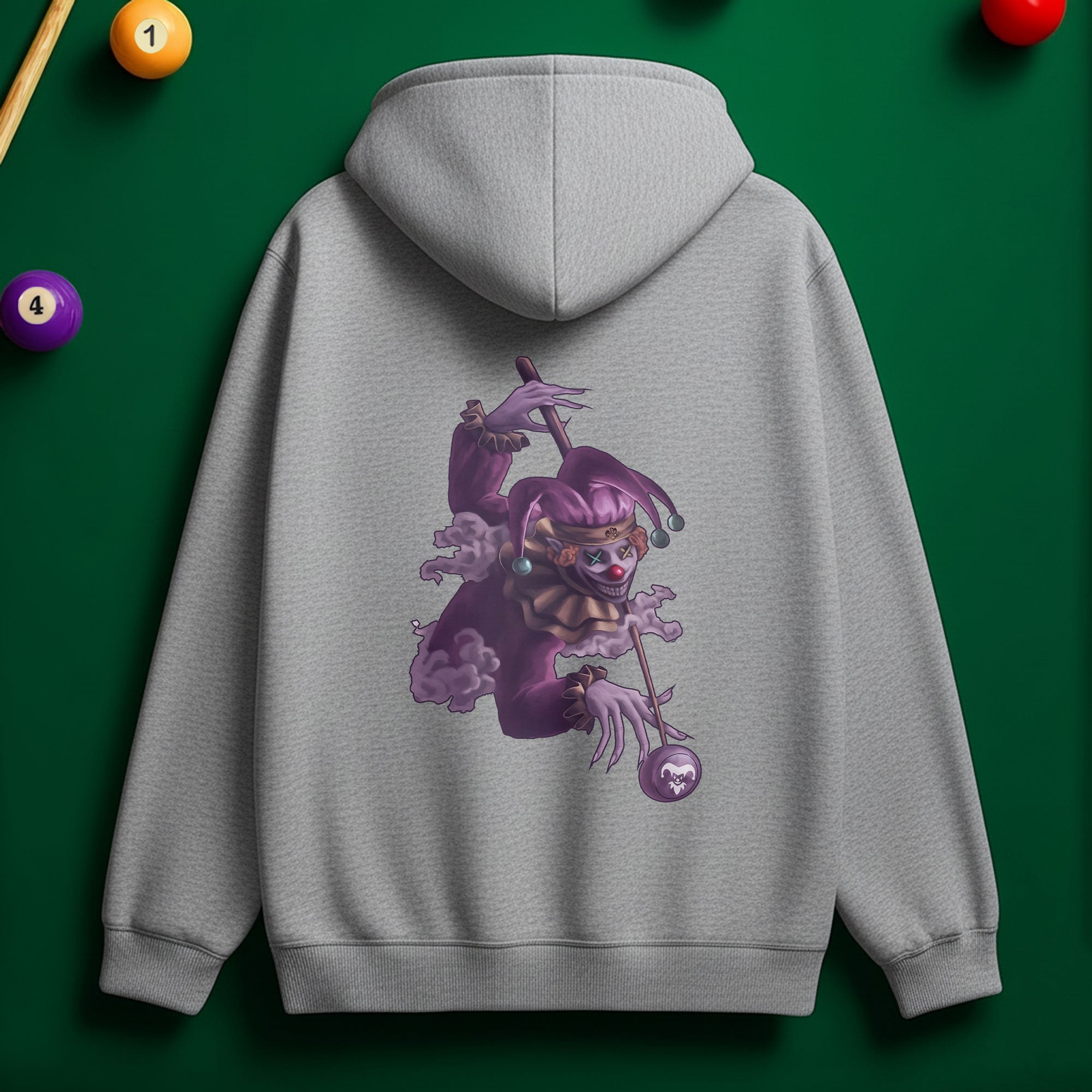 Joker Billiard Hoodie – Play Smart, Look Bold