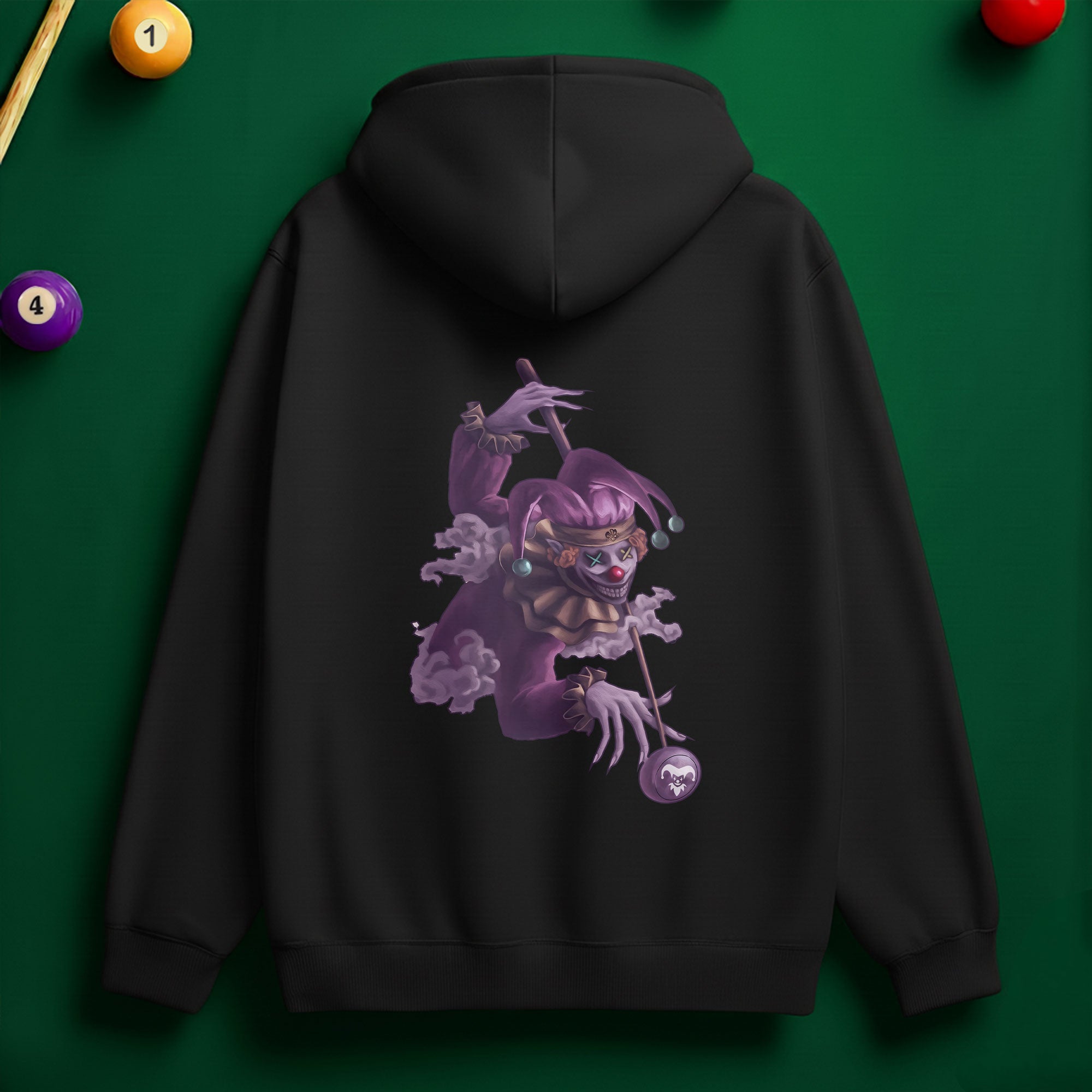 Joker Billiard Hoodie – Play Smart, Look Bold