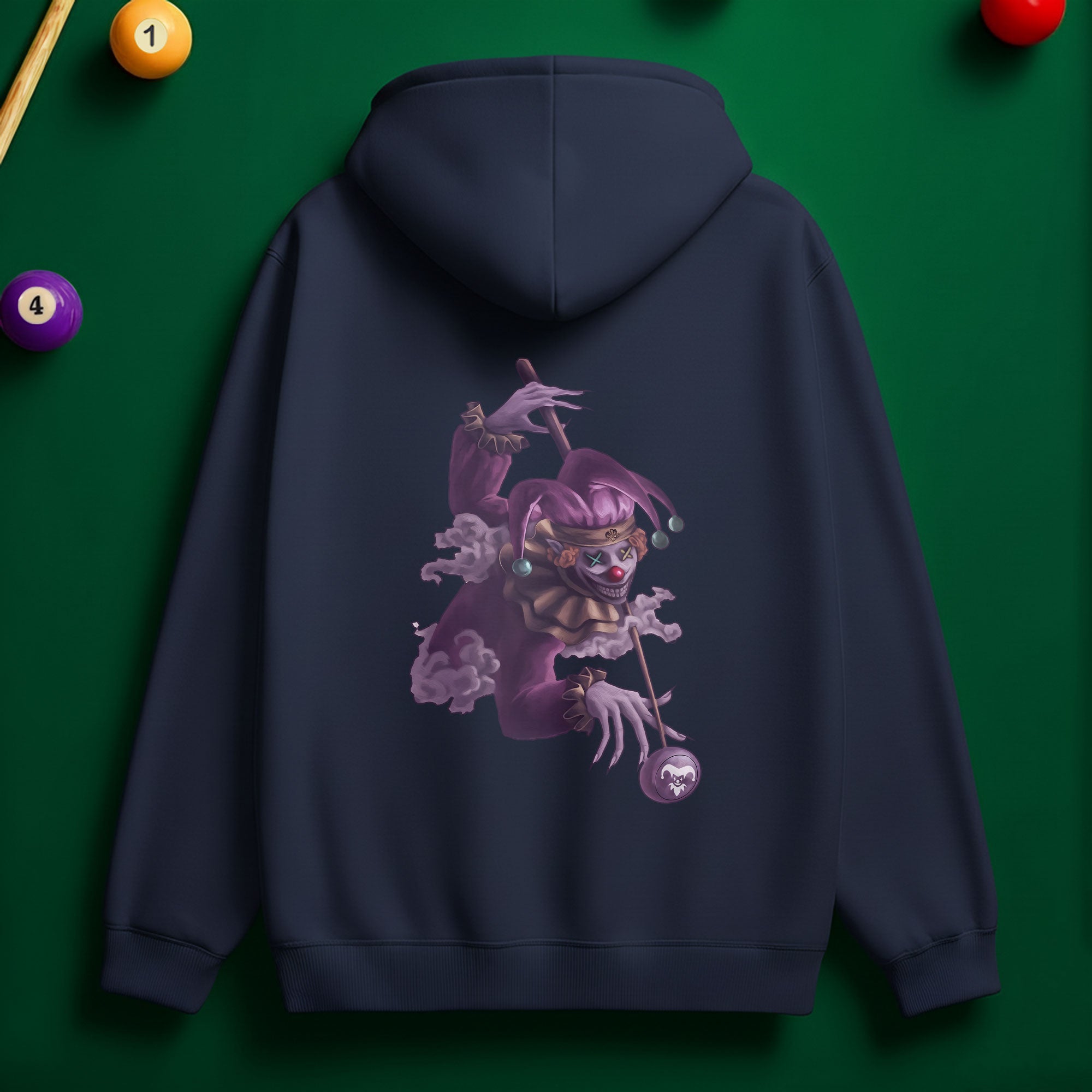 Joker Billiard Hoodie – Play Smart, Look Bold