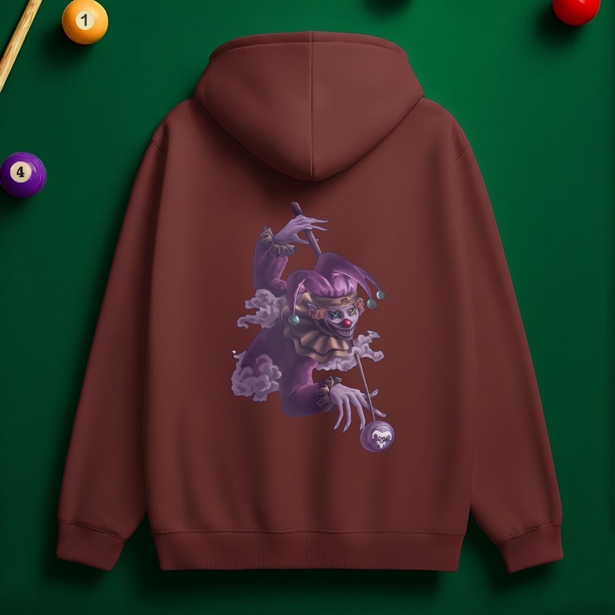 Joker Billiard Hoodie – Play Smart, Look Bold