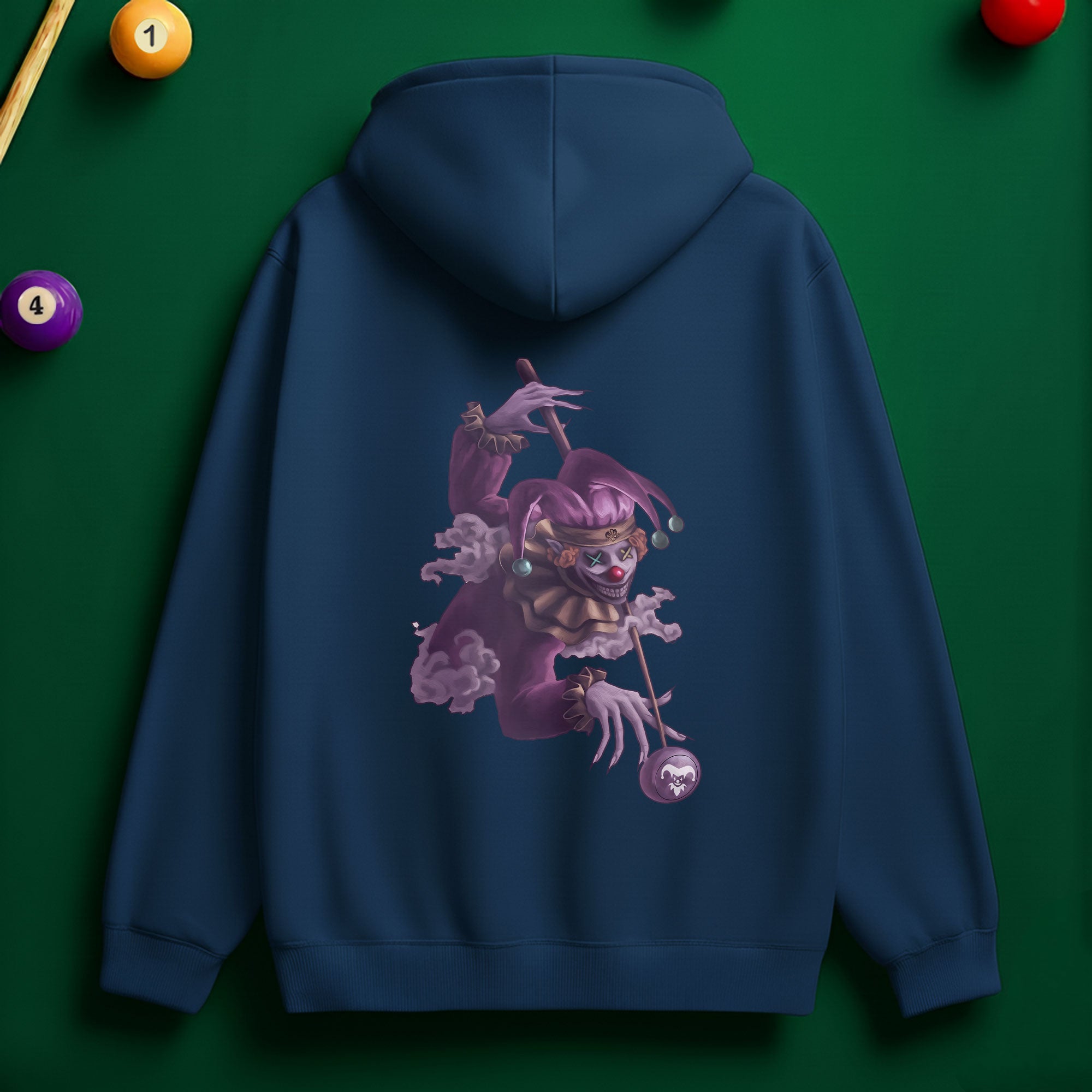 Joker Billiard Hoodie – Play Smart, Look Bold