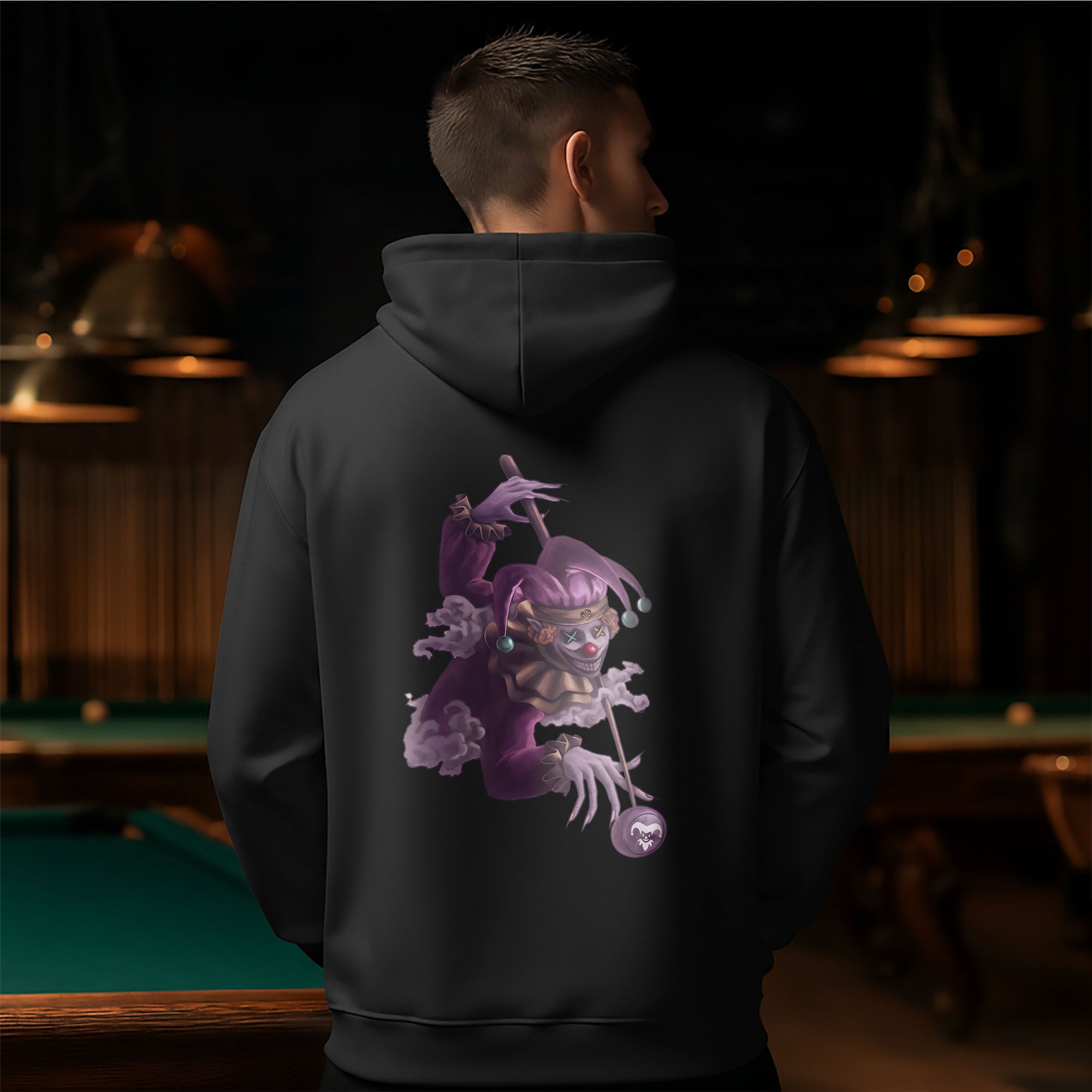 Joker Billiard Hoodie – Play Smart, Look Bold
