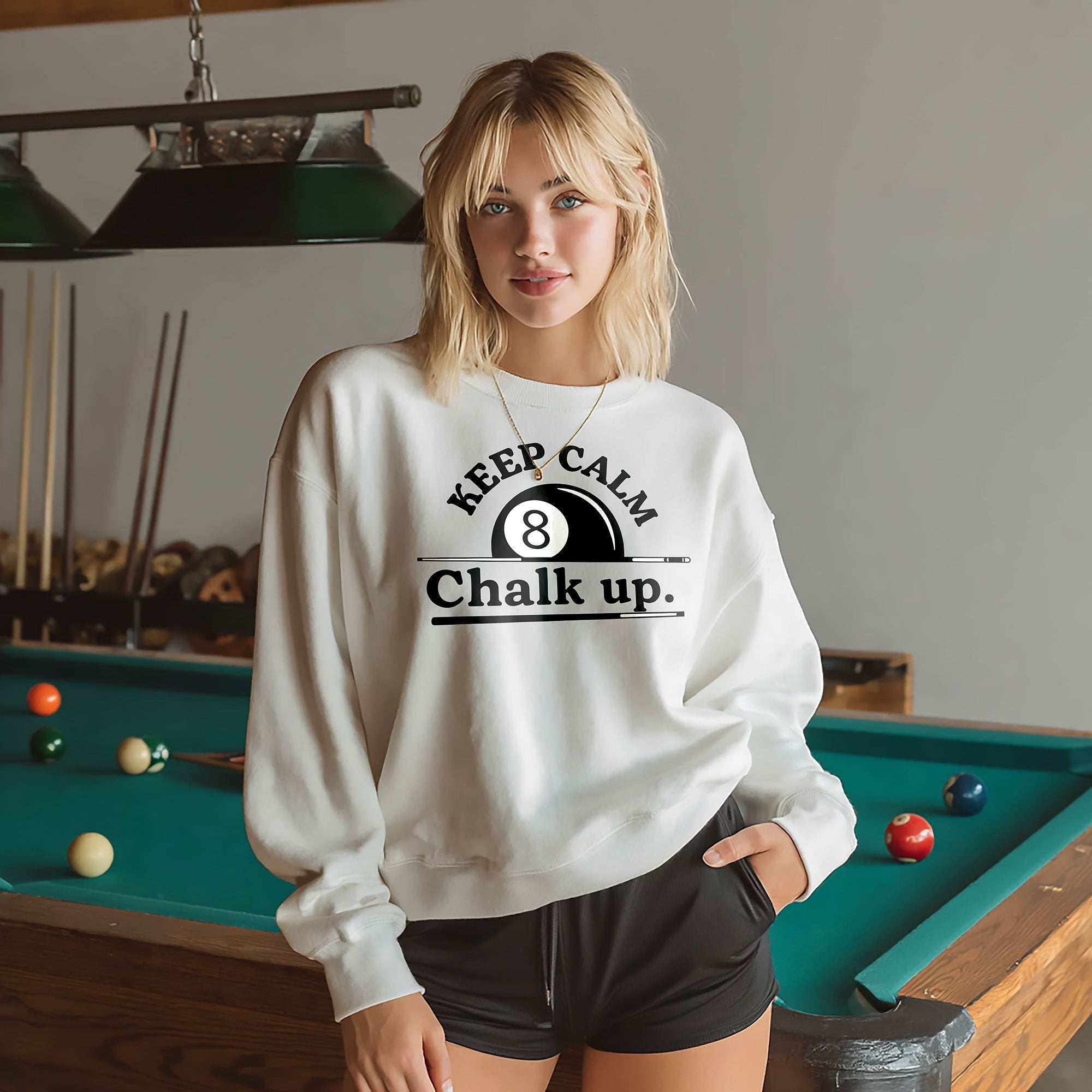 Keep Calm and Chalk Up - Billiards Unisex Sweatshirts